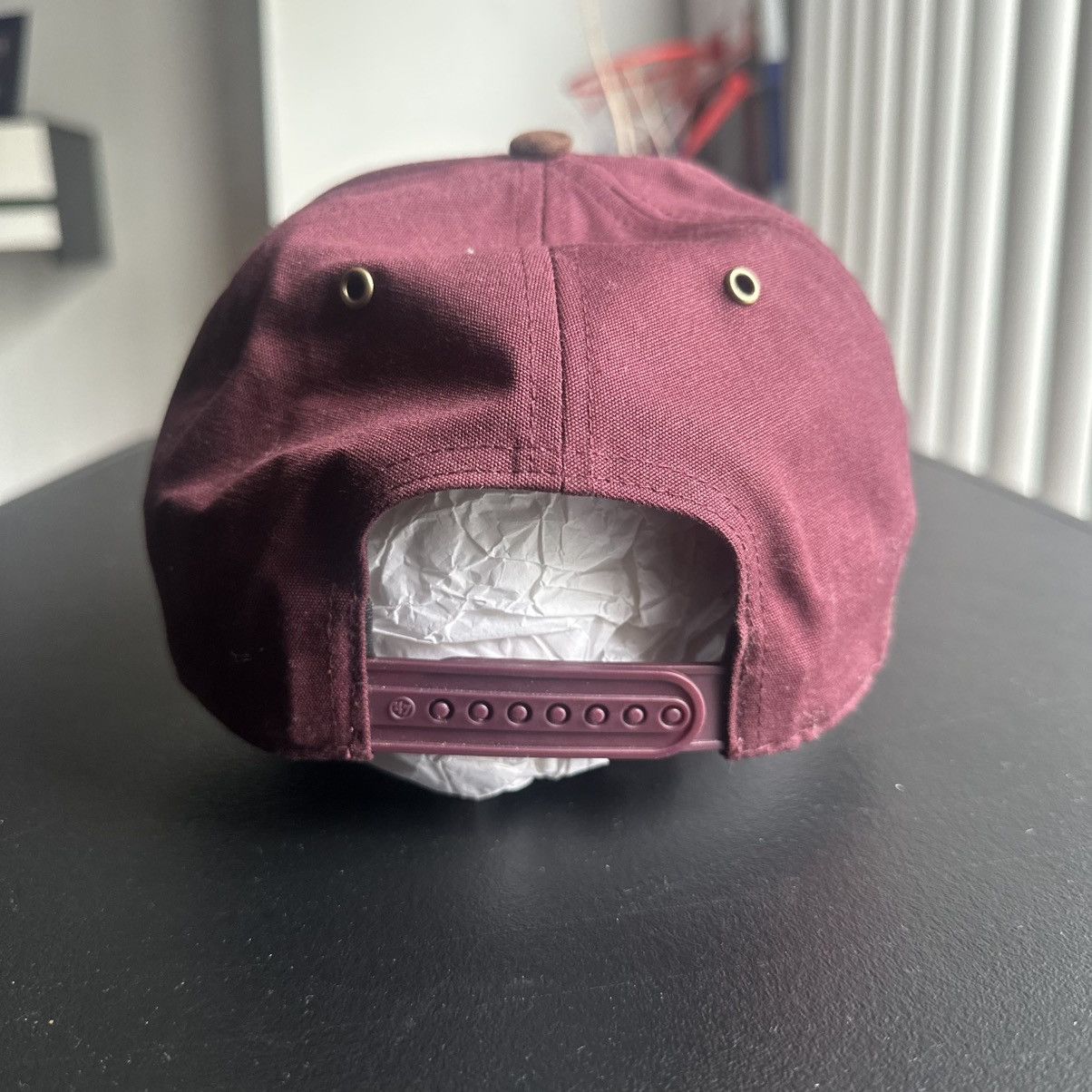 47 Brand × Vintage Los Angeles Dodgers LA 47 Brand Suede SnapBack hat Maroon Size ONE SIZE - 6 Thumbnail