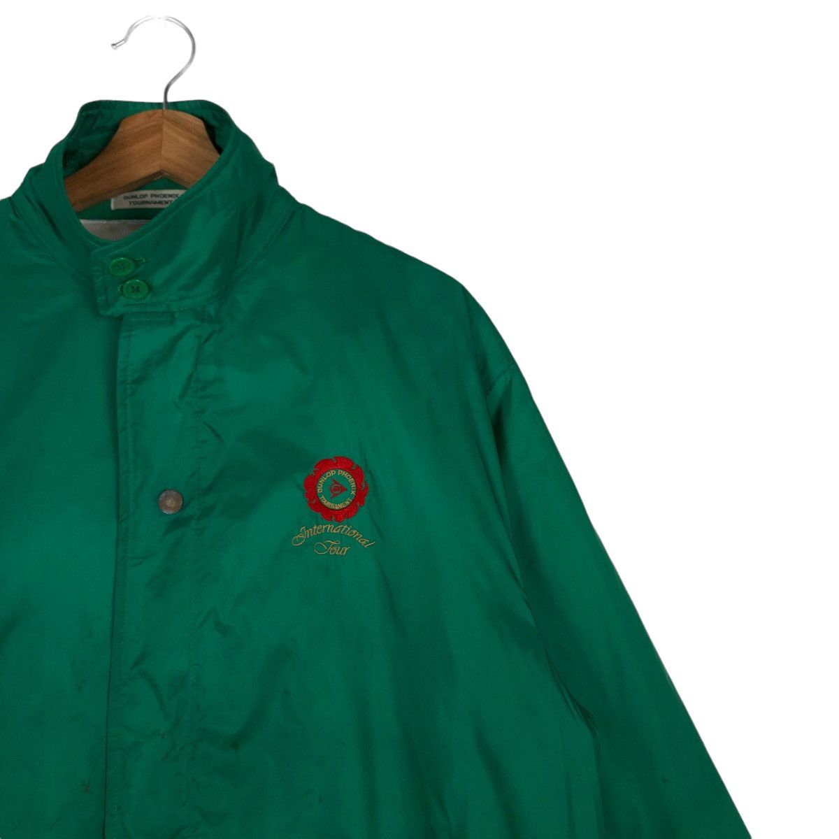 Japanese Brand 🔥90’s Vintage Satin Bomber Jacket Dunlop Phoenix Tournament Size US L / EU 52-54 / 3 - 5 Thumbnail