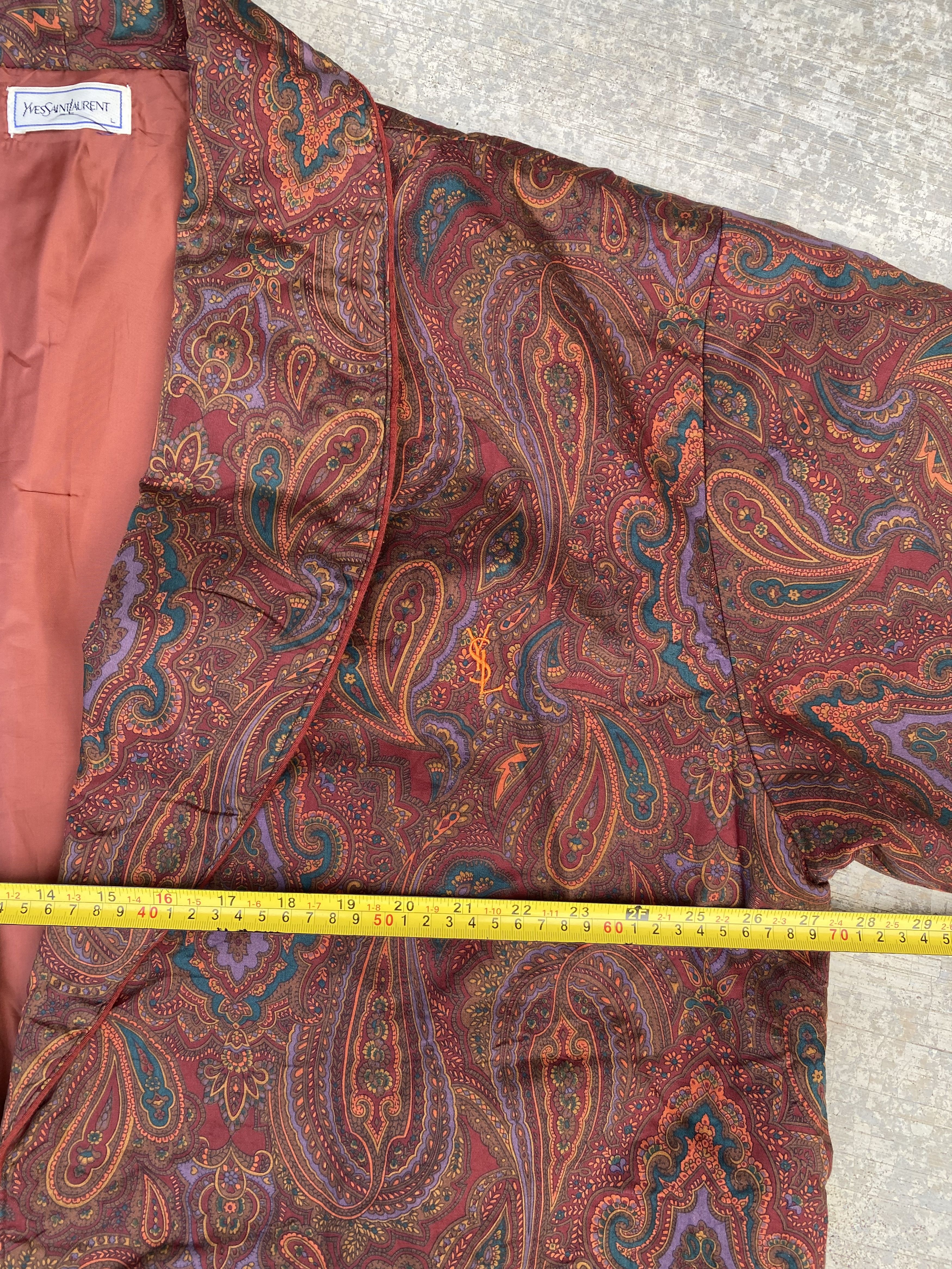 Vintage × Yves Saint Laurent ⚡️last drop⚡️Yves Saint Laurent Paisley Kimono Size US L / EU 52-54 / 3 - 12 Thumbnail