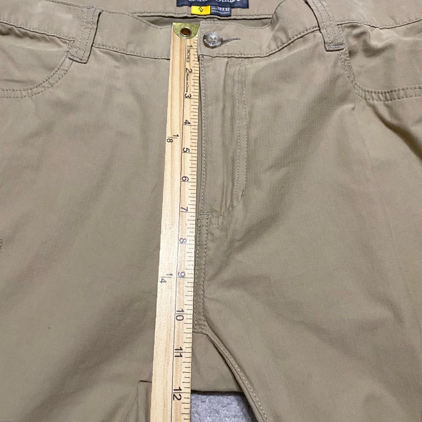 Eddie Bauer Eddie Bauer Travex Mens 38x32 Pants Beige Cotton Nylon Straight Chino 5-Pocket Logo Zip Button Flat Front Regular Vintage No Size US 38 / EU 54 - 7 Thumbnail