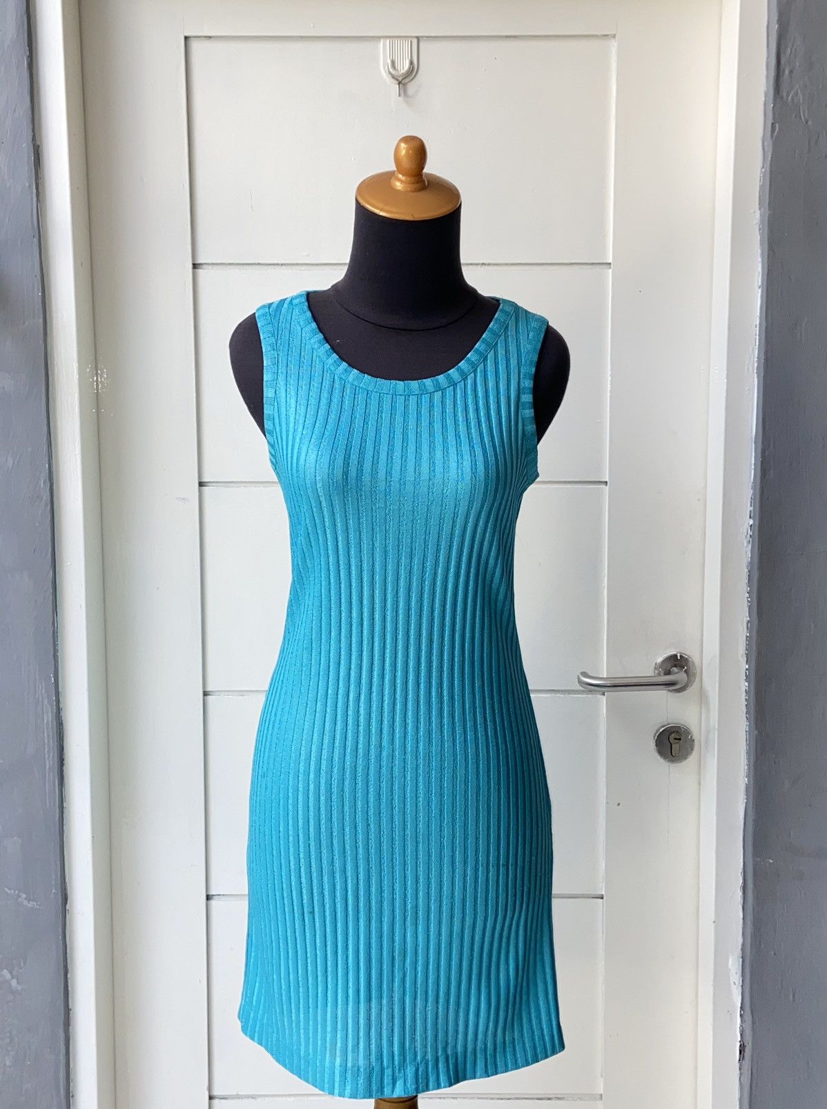 Balenciaga BALENCIAGA Blue Knit Dress Size S / US 4 / IT 40 - 12 Thumbnail