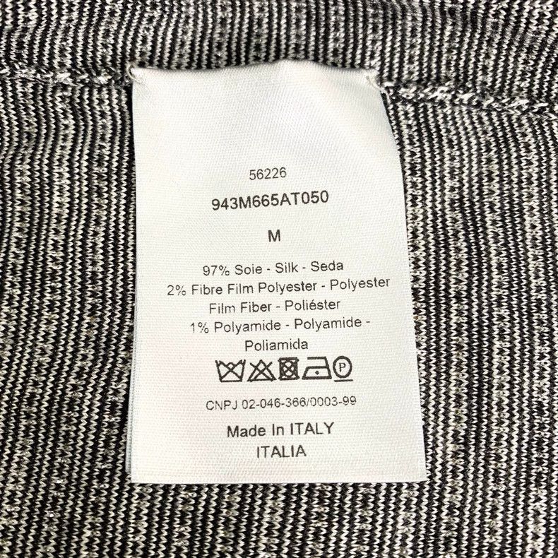 Dior Dior Logo embroidery turtleneck gray striped mulberry silk Size US M / EU 48-50 / 2 - 7 Thumbnail