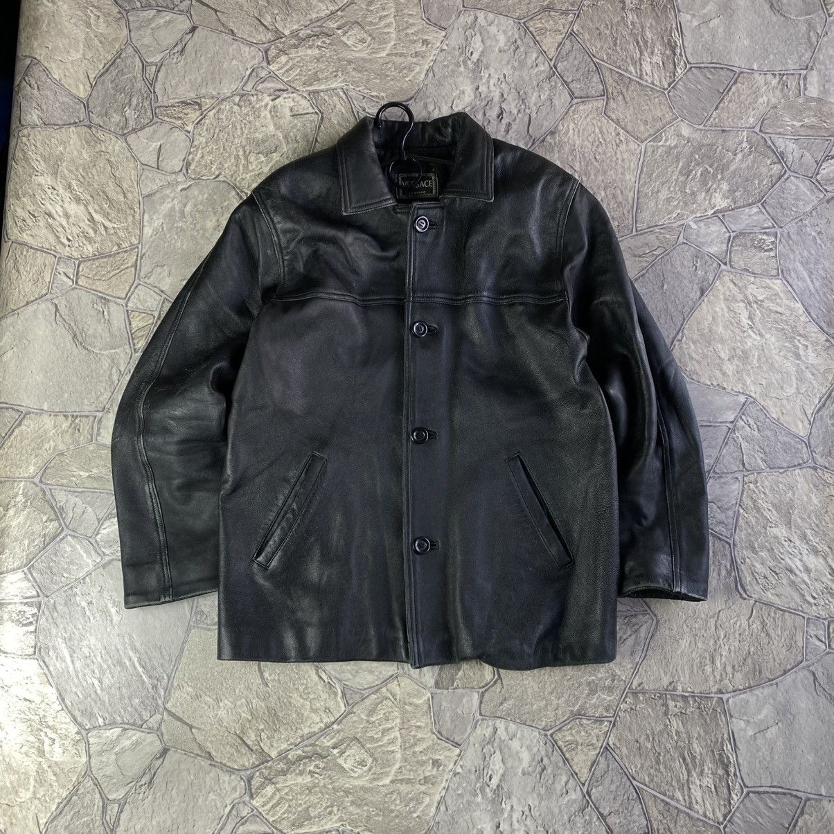 Versace Versace Leather Jacket Size US S / EU 44-46 / 1 - 1 Thumbnail