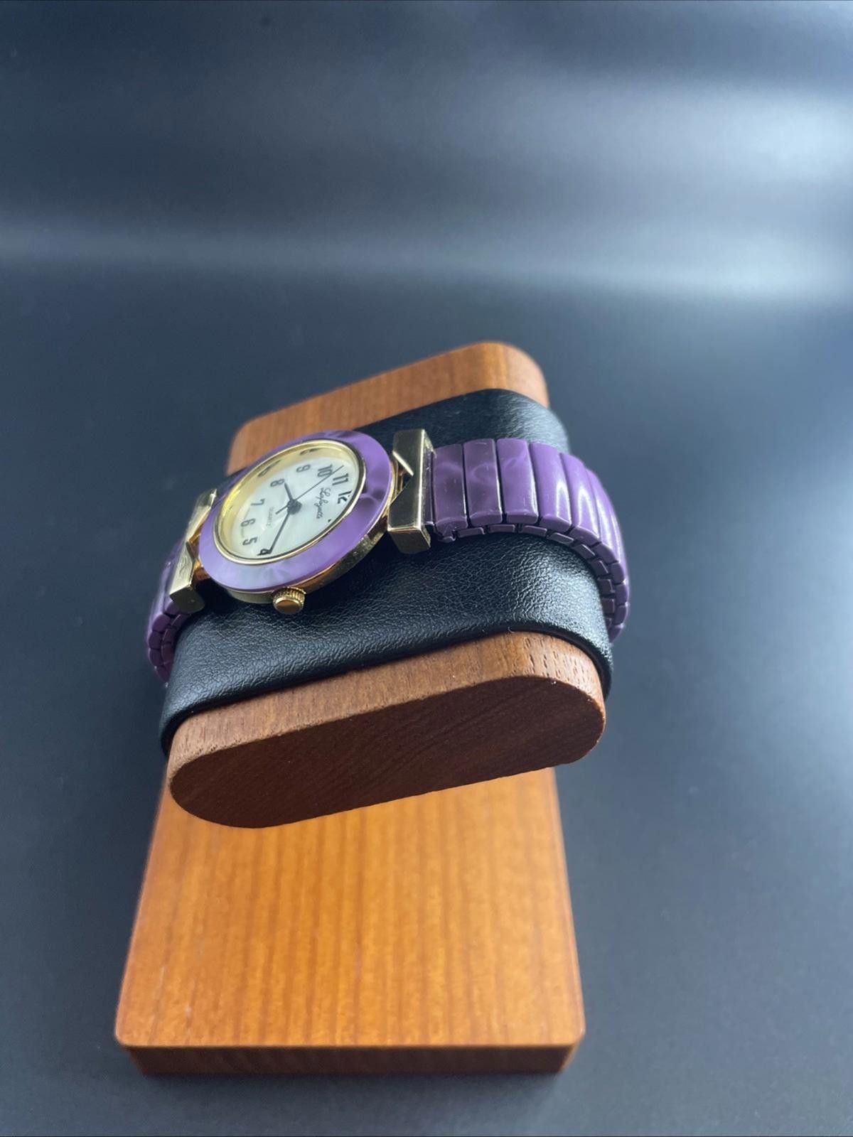 Lafayette 148 Lafayette Quartz Watch MOP Dial Purple Band & New Batt Size ONE SIZE - 3 Thumbnail