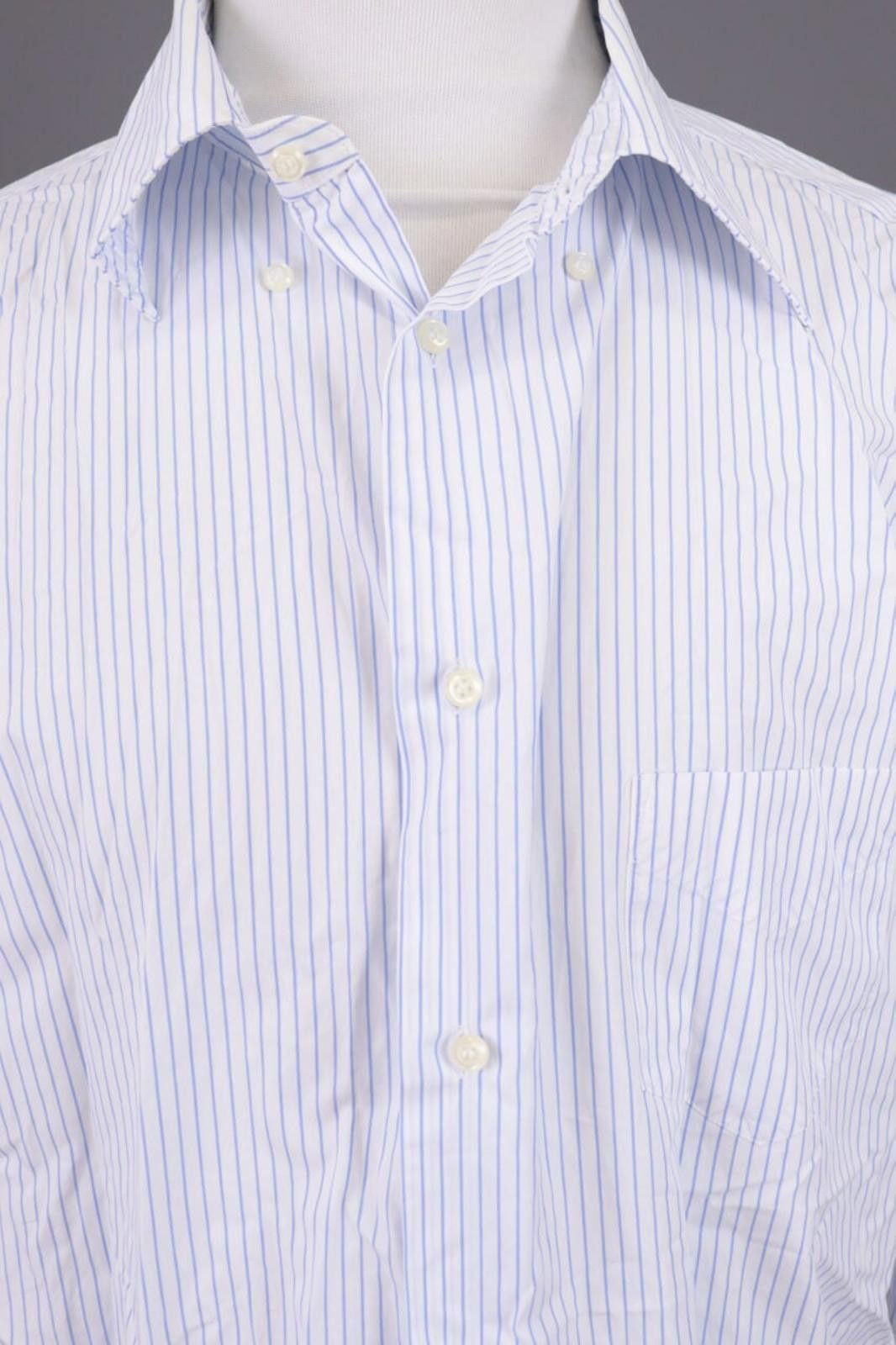 Designer Boggi Milano Regular Fit Pinstre Down Shirt Size 46 / 18 1/2 Size US M / EU 48-50 / 2 - 7 Thumbnail