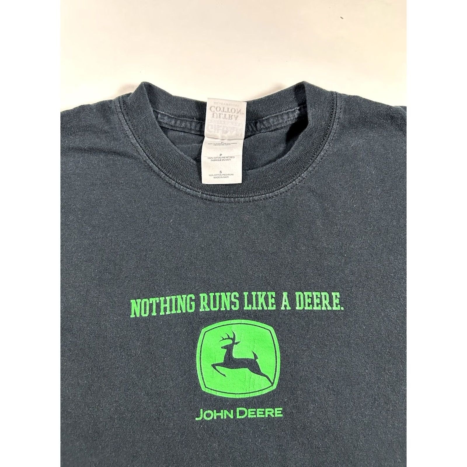 John Deere VINTAGE John Deere Shirt Small Green 2000s Y2K Farming Tractor Unisex Adults Size US S / EU 44-46 / 1 - 3 Thumbnail