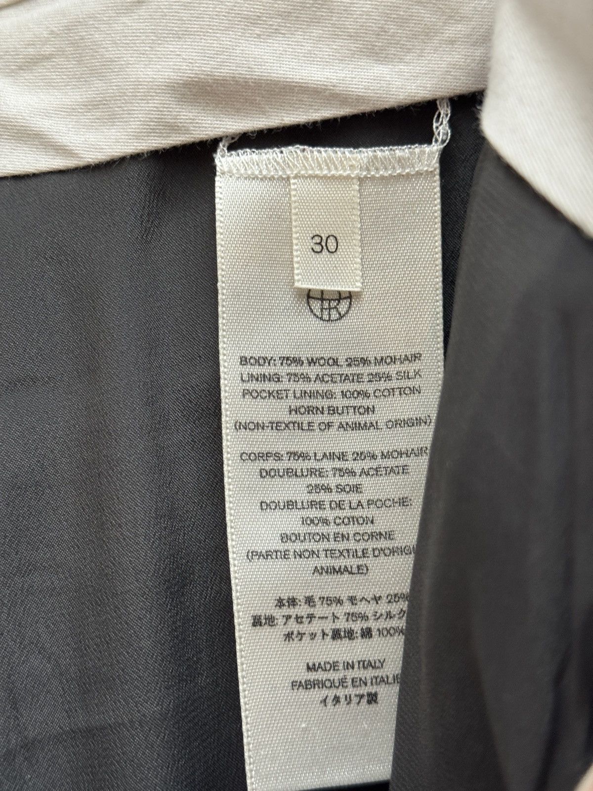 The Row The Row Mens Zipped Pocket Wool Mohair Trousers Grey US 30 Size US 30 / EU 46 - 7 Thumbnail