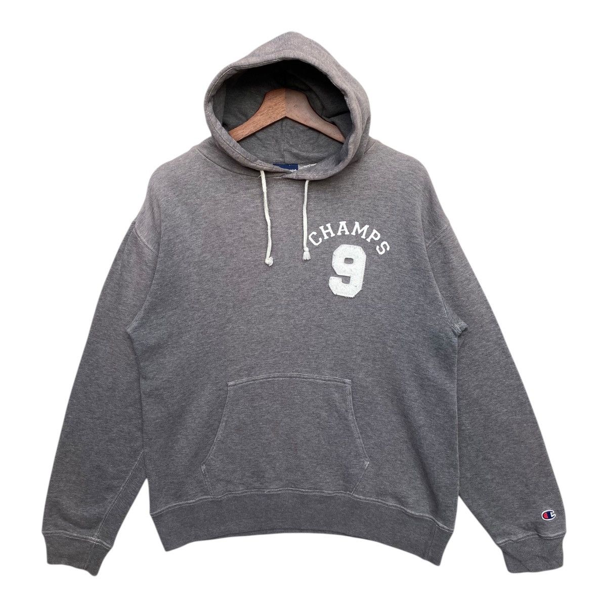 Vintage Champion Hoodie Champs 9 Pullover Jumper Size M