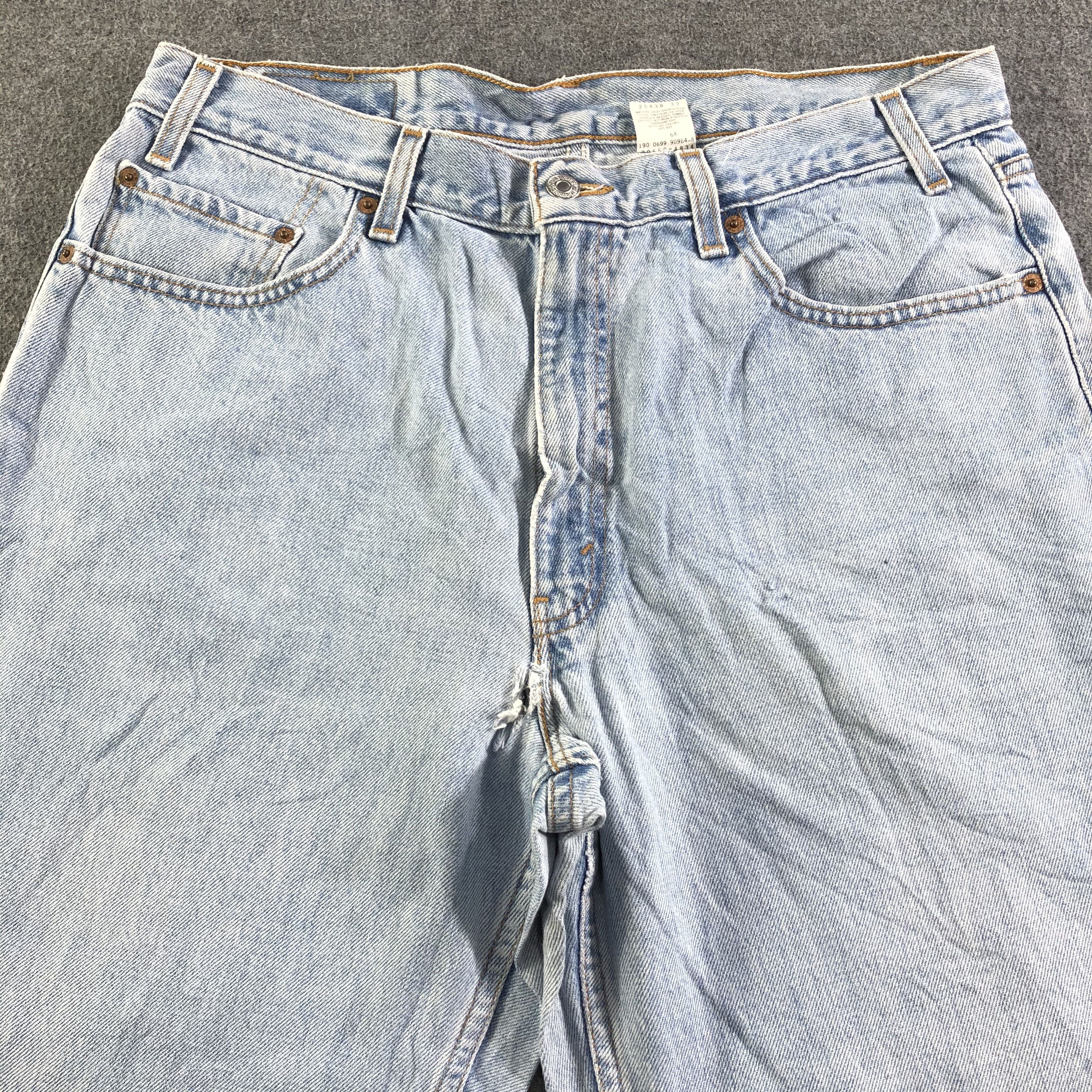 Levi's Vintage 90s Blue Wash Levis 550 Jeans-J2999 Size US 35 - 3 Thumbnail