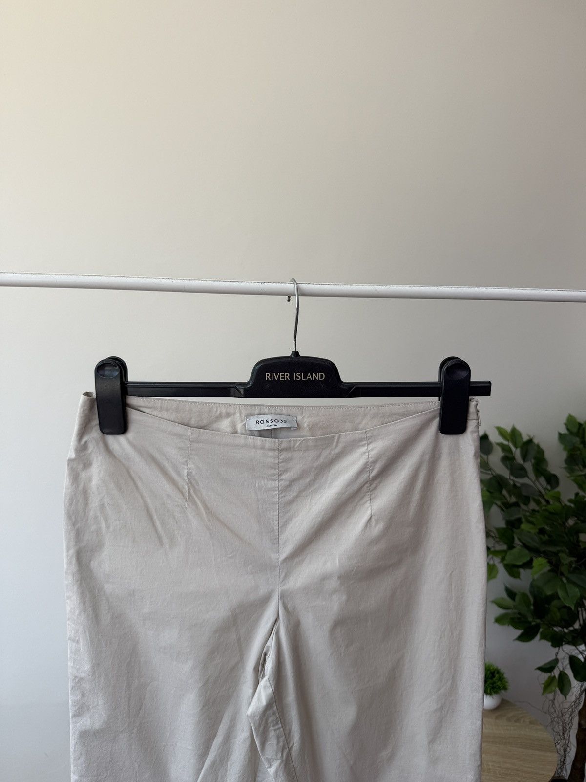Other Vintage ROSSO35 Genova Beige Cotton Stretch Pants Women’s Size 28" / US 6 / IT 42 - 3 Thumbnail