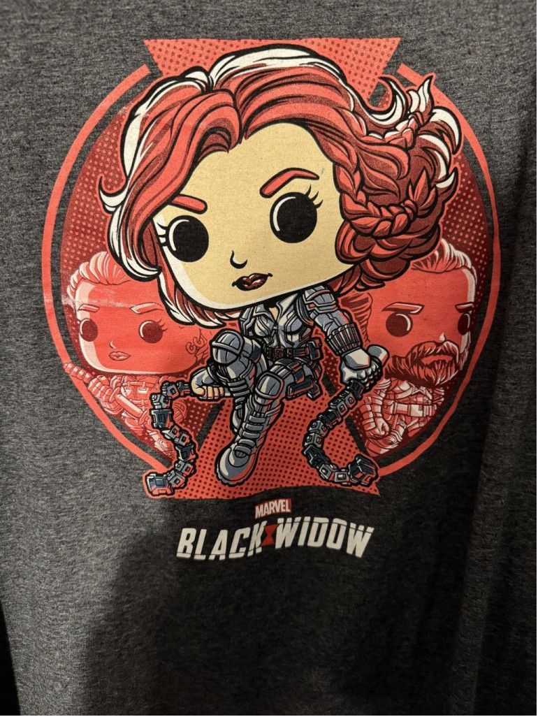 Marvel Comics Black Widow Marvel Avengers Funko Pop Tee Men Sz L Gray Size US L / EU 52-54 / 3 - 4 Thumbnail