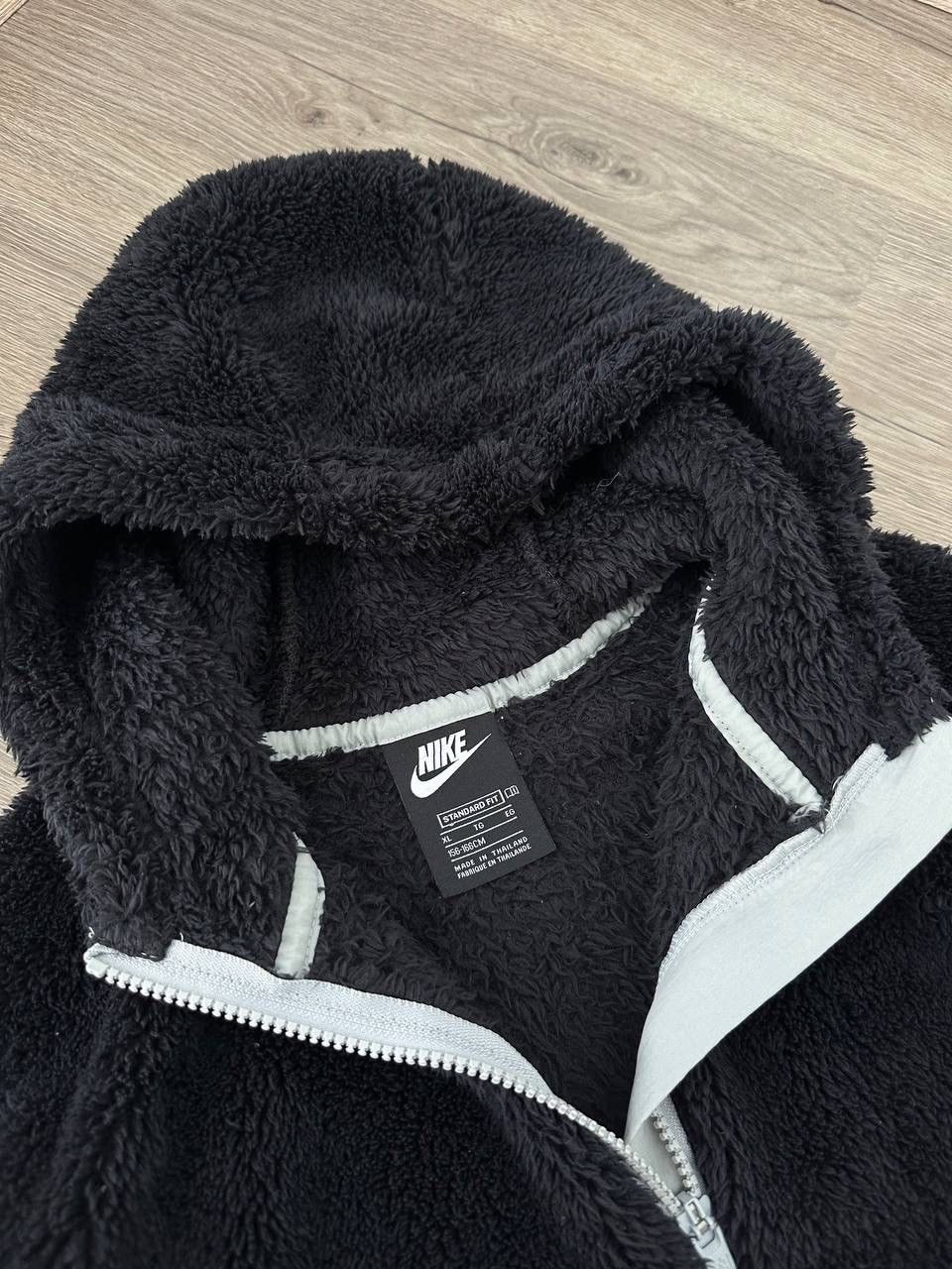 Nike × Nike ACG × Vintage Vintage Nike Sherpa Black Ninja Fleece Hoodie Size M / US 6-8 / IT 42-44 - 6 Thumbnail