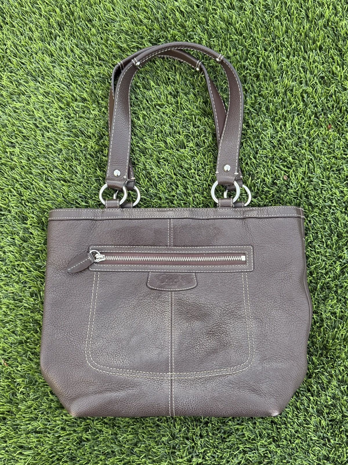 Coach Vintage y2k brown pebble leather Coach bag Size ONE SIZE - 1 Thumbnail