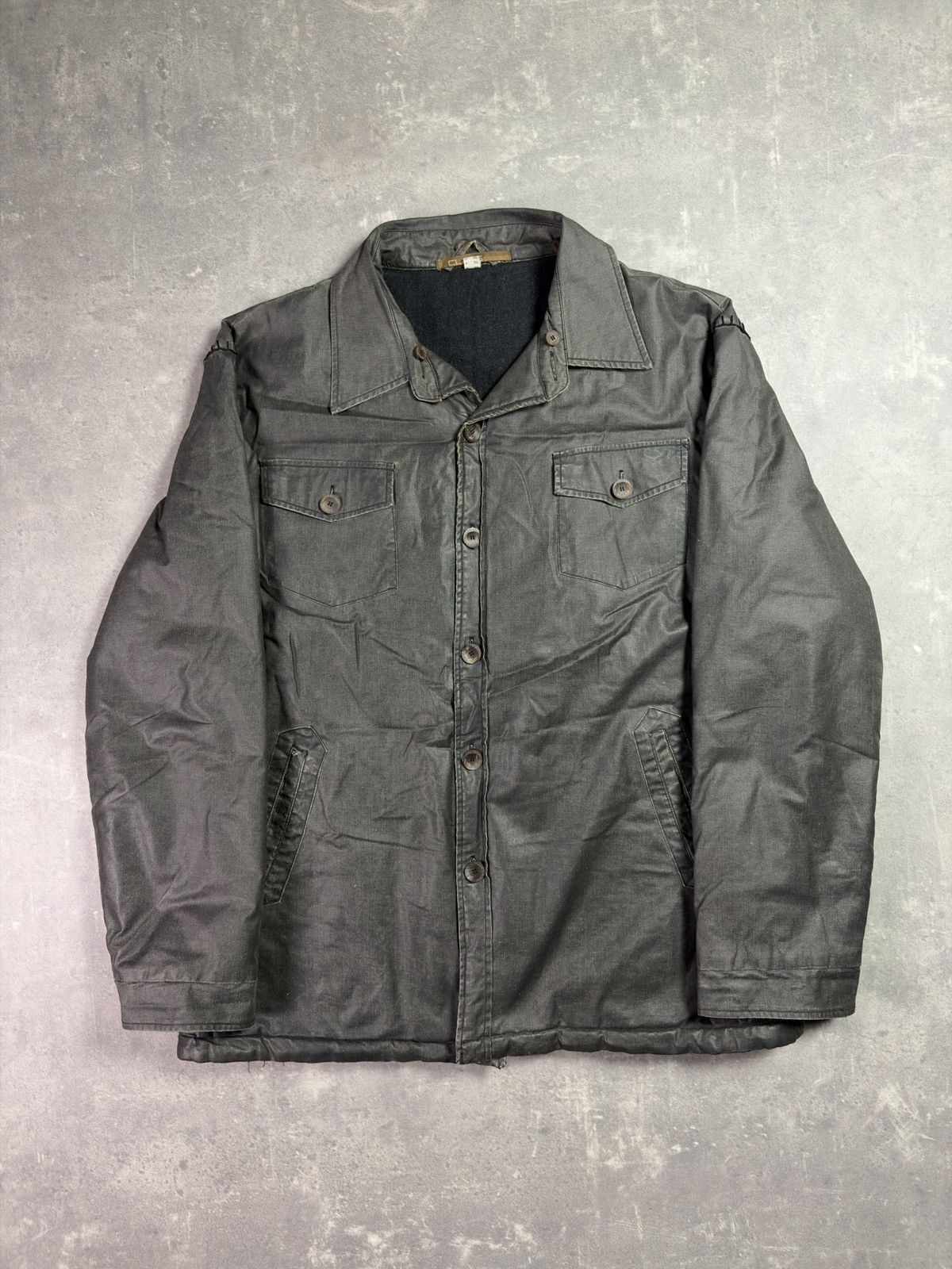 Roberto Cavalli 00s Class Roberto Cavalli Waxed Back Embroidery Jacket Coat Size US XL / EU 56 / 4 - 2 Thumbnail