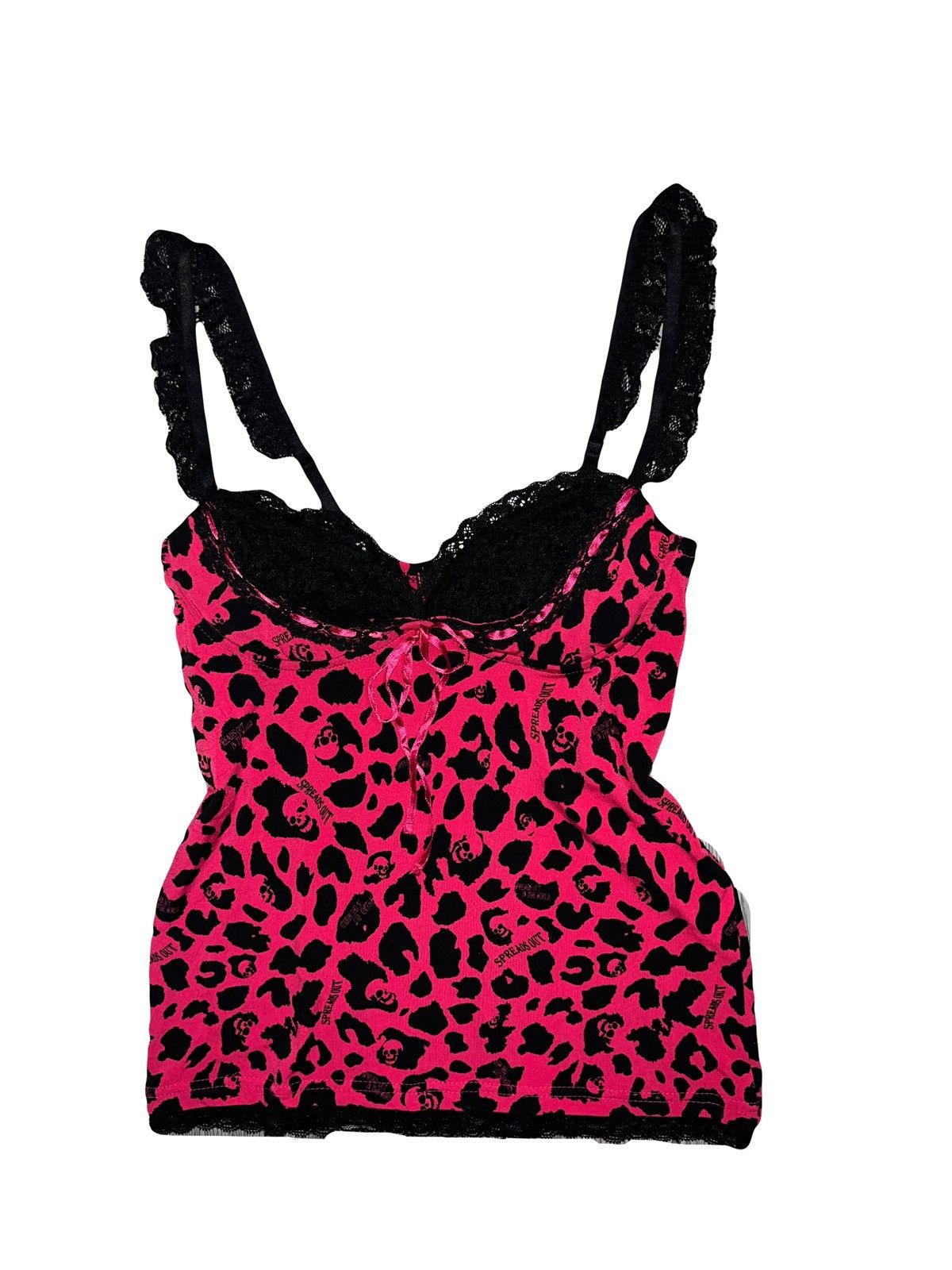 Japanese Brand CORNFLAKE skull leopard camisole 💗☠️ Size L / US 10 / IT 46 - 1 Thumbnail