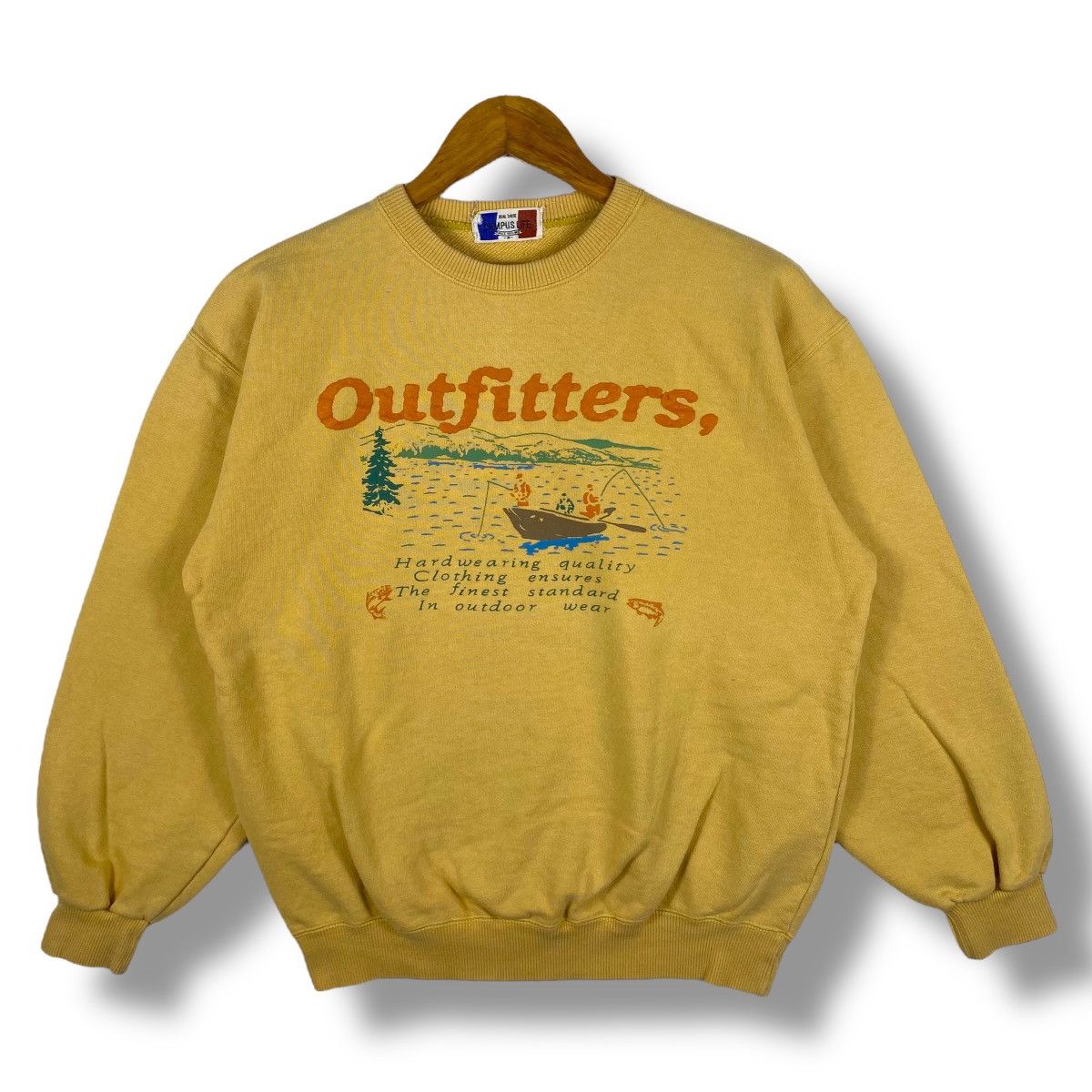 Vintage Vintage 90's OUTFITTERS Real Taste Campus Life Crewneck Size US M / EU 48-50 / 2 - 1 Thumbnail