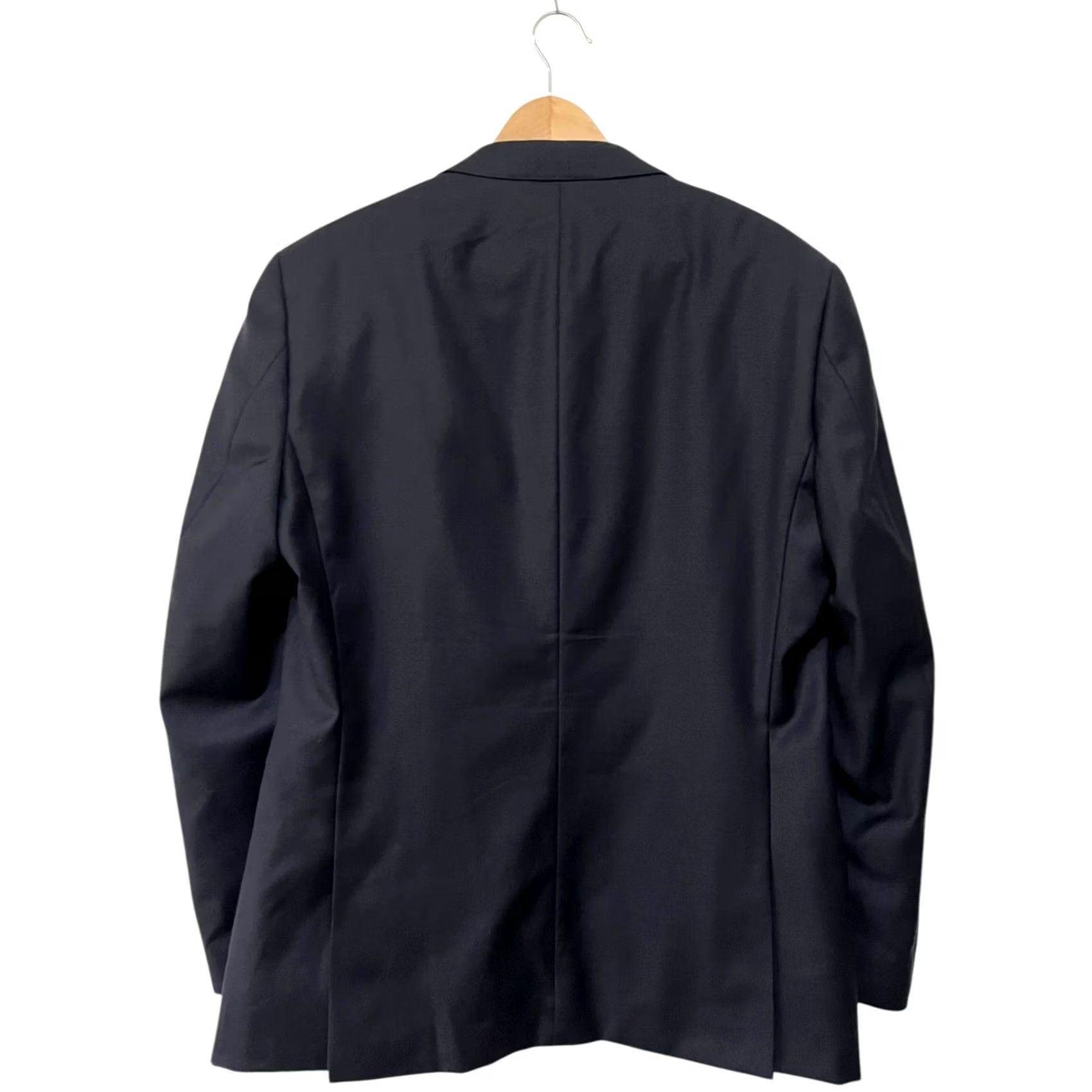 Vintage Sinio 42R Navy Blue Wool 2-Button Men Blazer Jacket Coat - Solid, Business, Party/Cocktail, Regular Size 42 Mens Blazer Size 42R - 5 Thumbnail