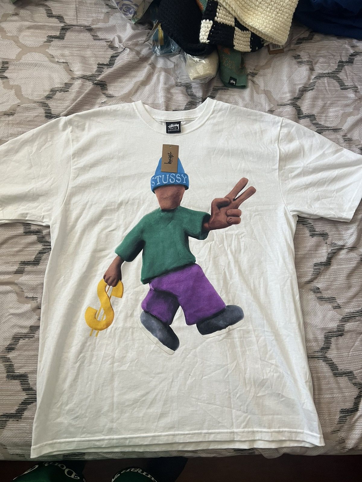 Streetwear × Stussy STUSSY PEACE AND PROSPERITY TEE | Grailed