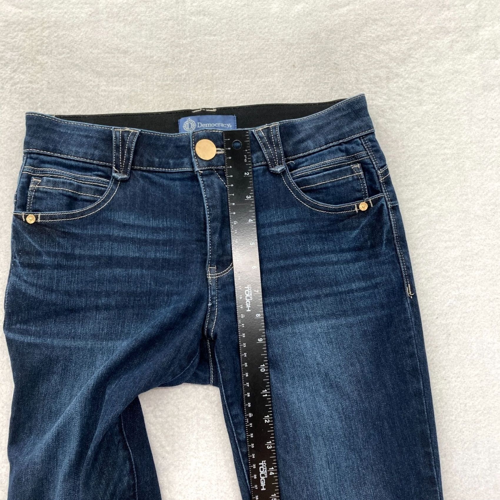 Vintage Democracy Jeans Ab Solution Women's 4 Dark Wash Blue Stretch Skinny Ankle Jeans Size 28" / US 6 / IT 42 - 7 Thumbnail