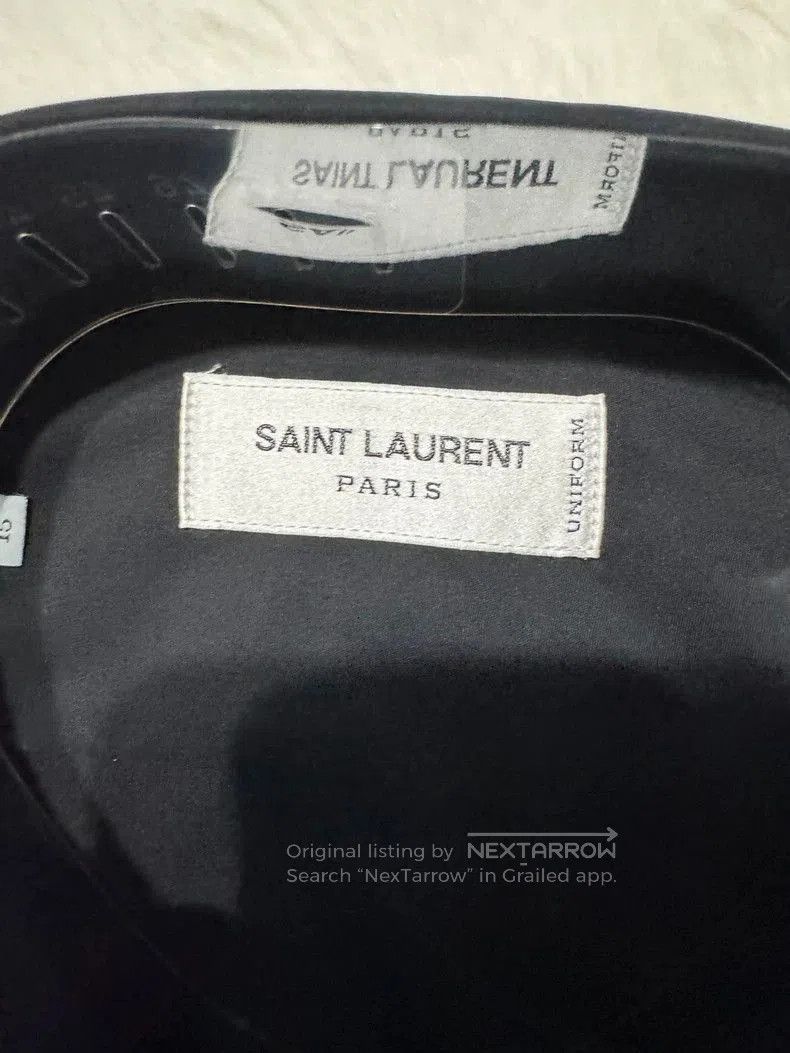 Saint Laurent Paris Saint Laurent Men's Black Button-Up Shirt. Size US M / EU 48-50 / 2 - 2 Thumbnail