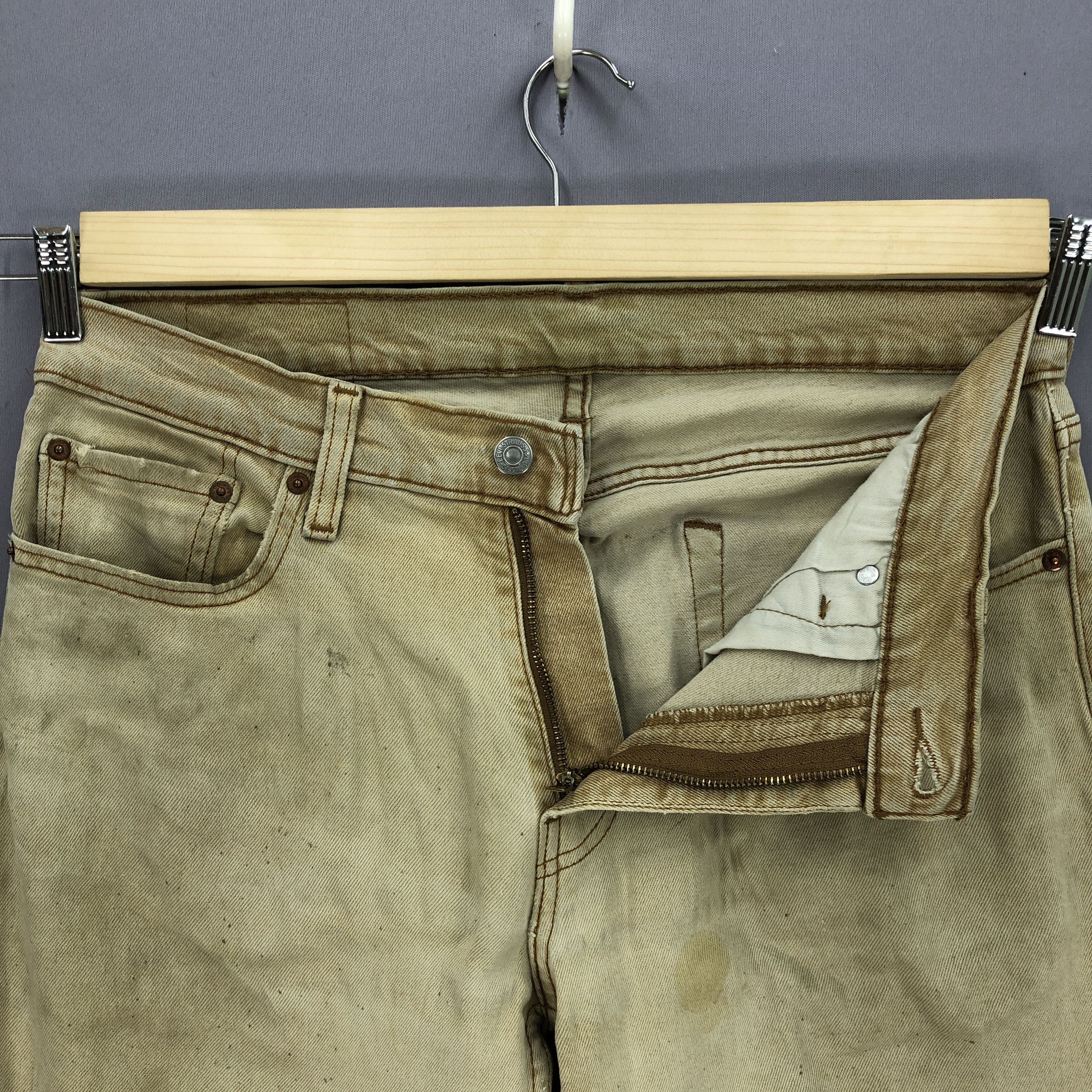 Levi's Vintage Levis 511 Beige Dirty Jeans Levi's Faded Denim Size US 32 / EU 48 - 6 Thumbnail