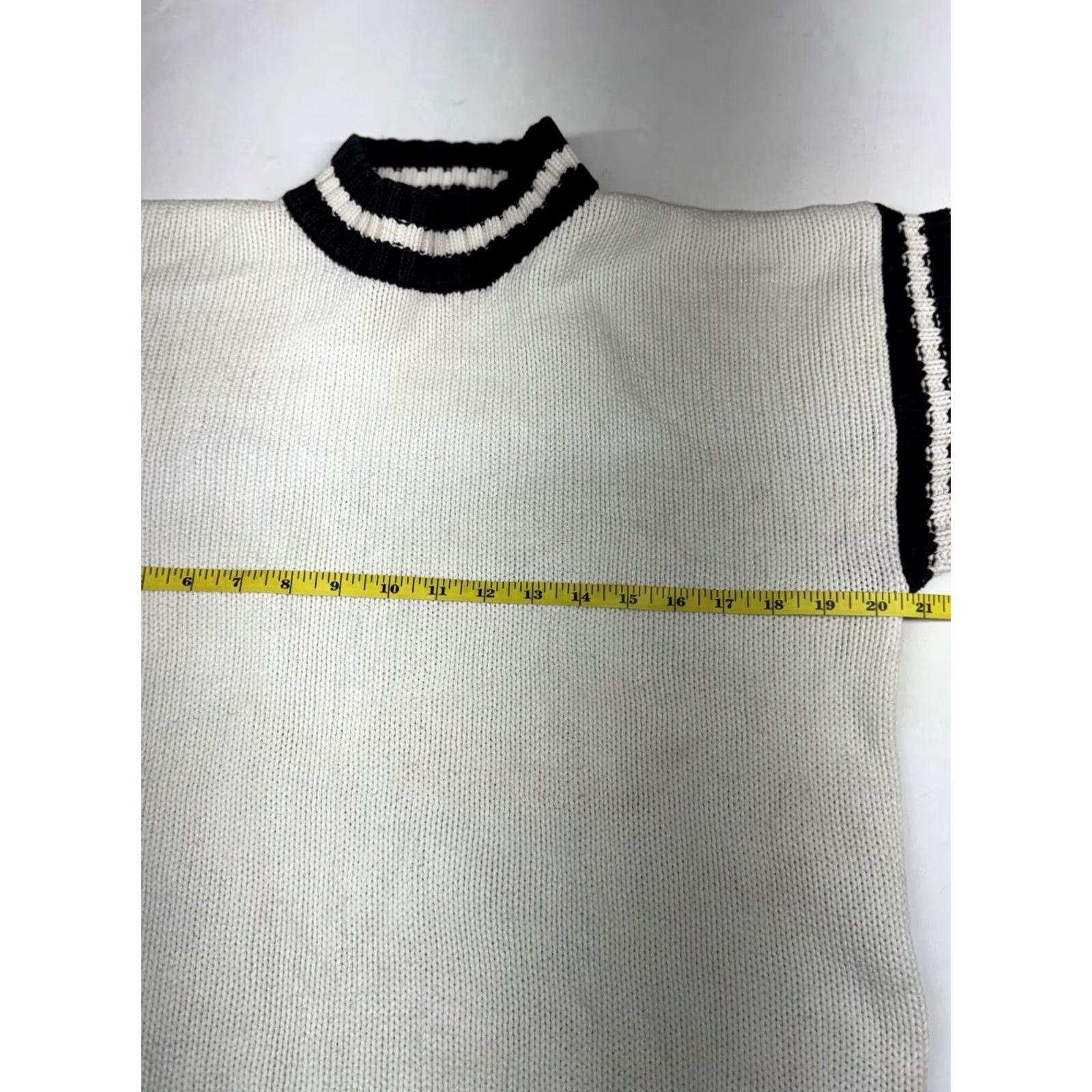 Gap VINTAGE Gap Boxy Chunky Ribbed Knit Fisherman Crewneck Sweater White Size S Mens Size US S / EU 44-46 / 1 - 4 Thumbnail