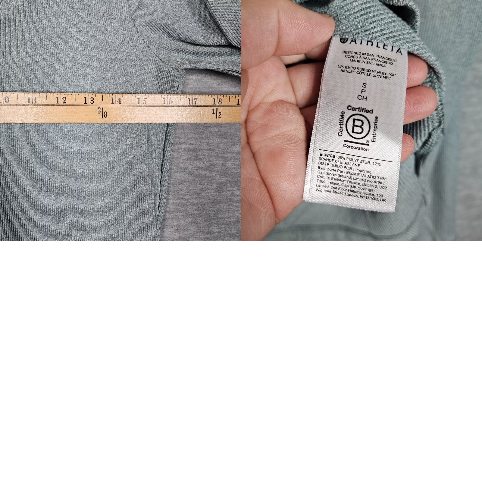 Athleta Athleta Uptempo Henley Top Women's Size S Green Blouse Long Sleeve Casual Regular Fit Size S / US 4 / IT 40 - 8 Thumbnail
