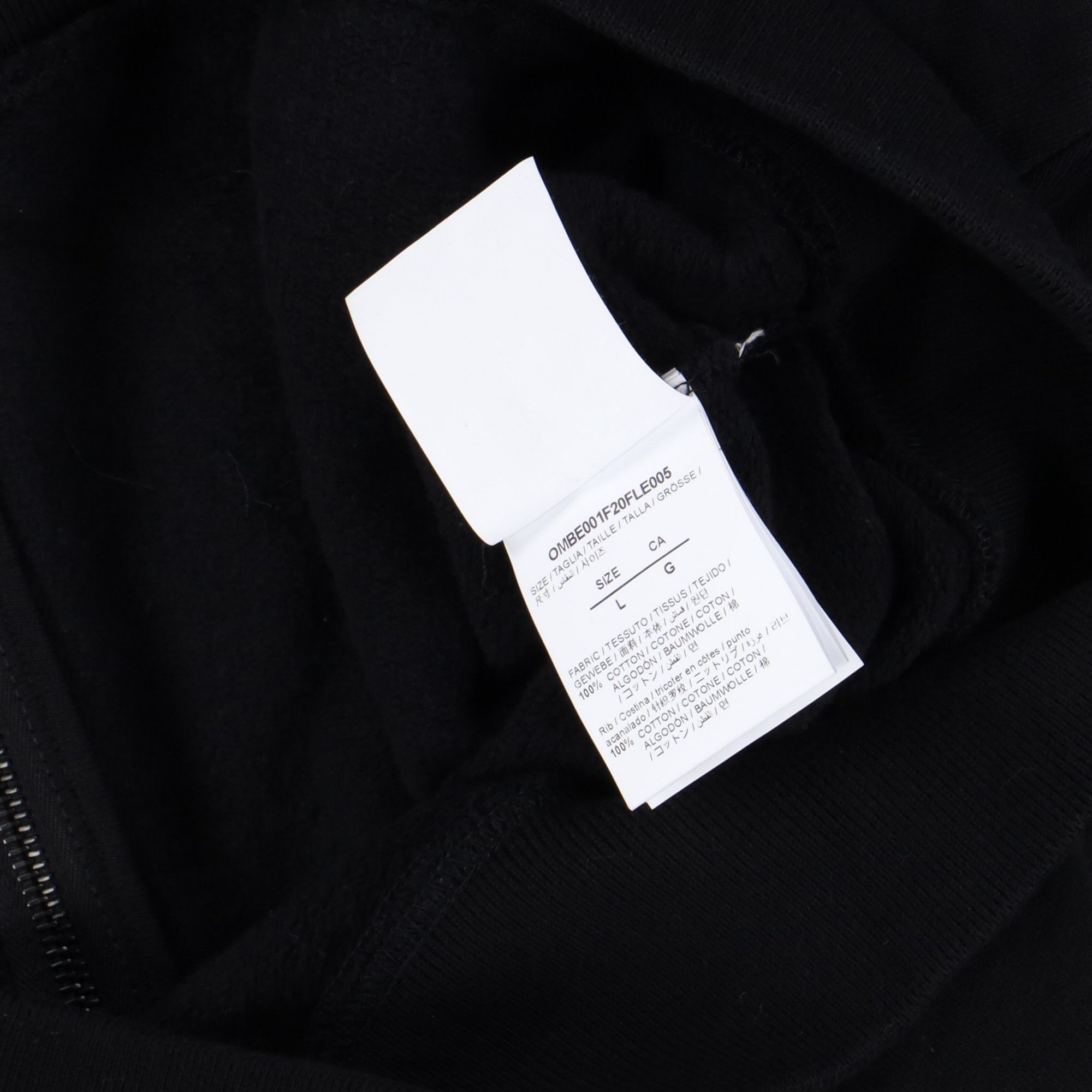 Off-White Black Embroidered Cut Here Arrows Zip Hoodie Size US L / EU 52-54 / 3 - 6 Thumbnail