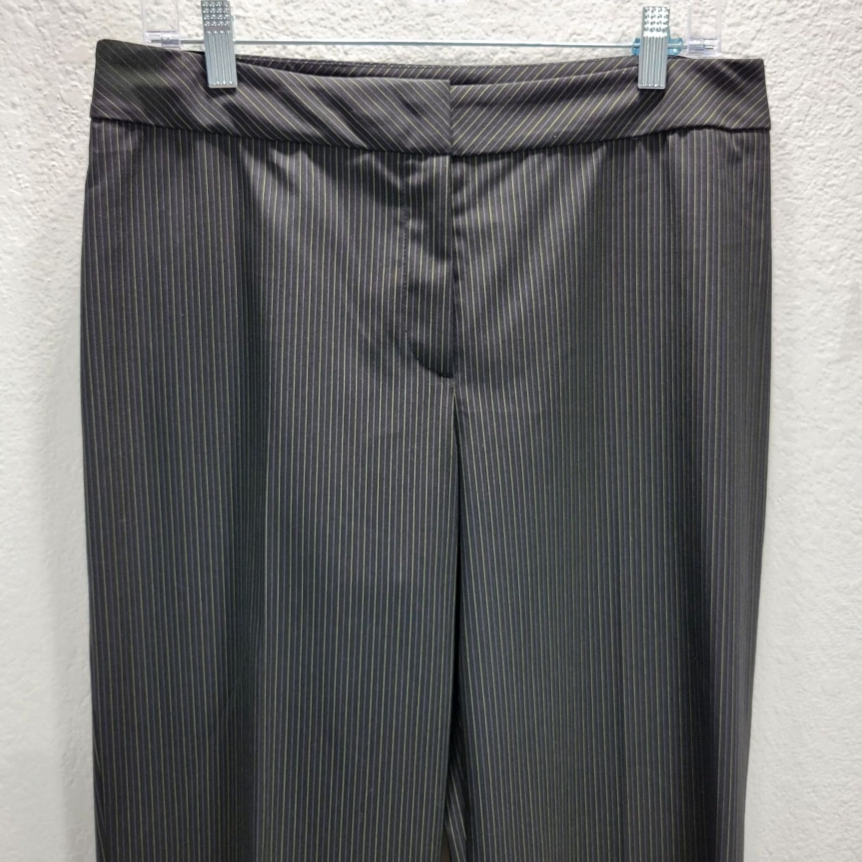 CLOT VINTAGE Peace Of Cloth Black Pinstripe Dress Pants Women's Formal Sz 10 NWT Size 32" / US 10 / IT 46 - 4 Thumbnail