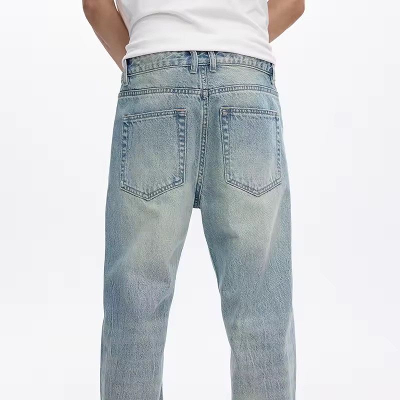 Jean Classic 90s/Y2K Style Aesthetic Light Blue Baggy Denim Size US 31 - 5 Thumbnail