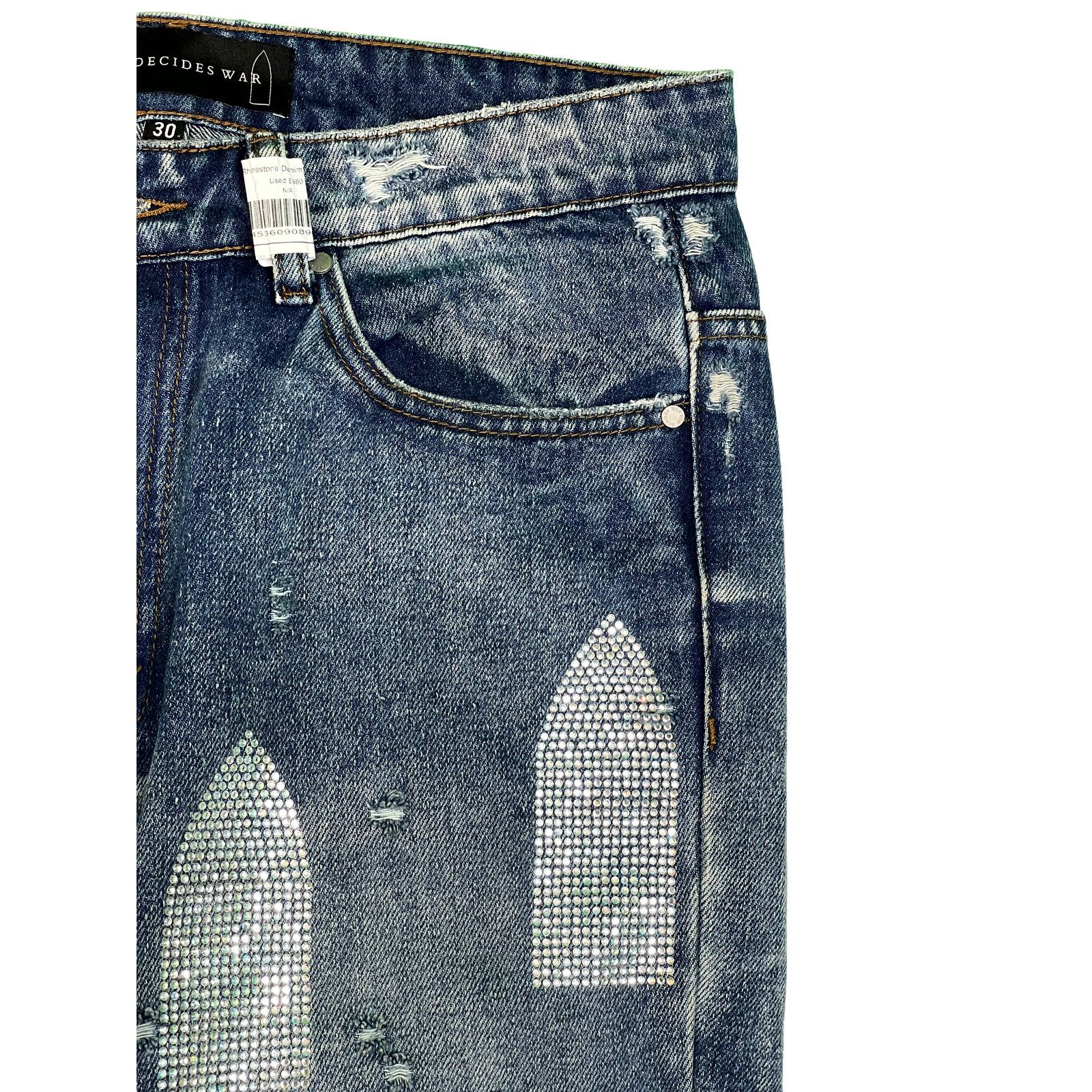 Who Decides War WDW Cowboy Denim Dark Wash Jeans Size US 30 / EU 46 - 3 Thumbnail