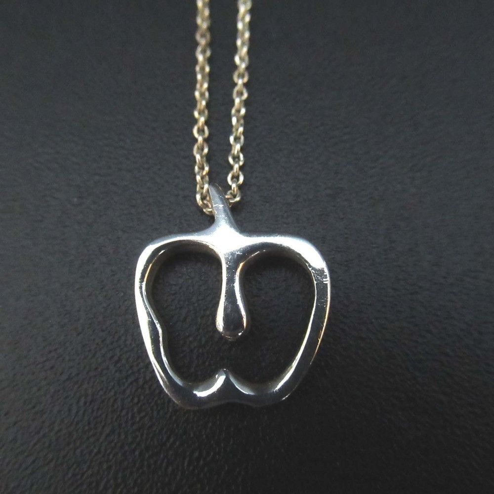 Tiffany & Co. Tiffany&Co Elsa Peretti Apple 925 Silver Necklace Precious Metal Necklace DUTY FREE for USA