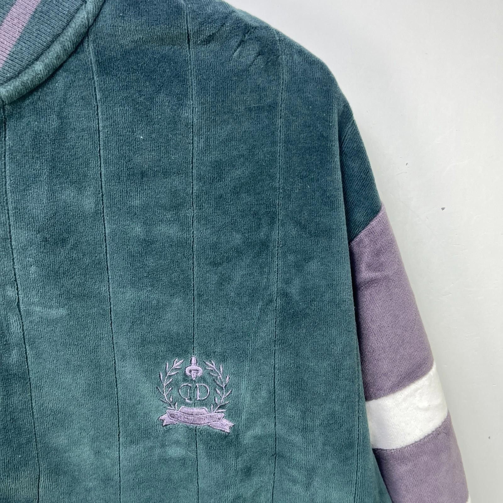 Christian Dior Monsieur Vintage Christian Dior Velour Track Jacket 80s Large Size US L / EU 52-54 / 3 - 3 Thumbnail