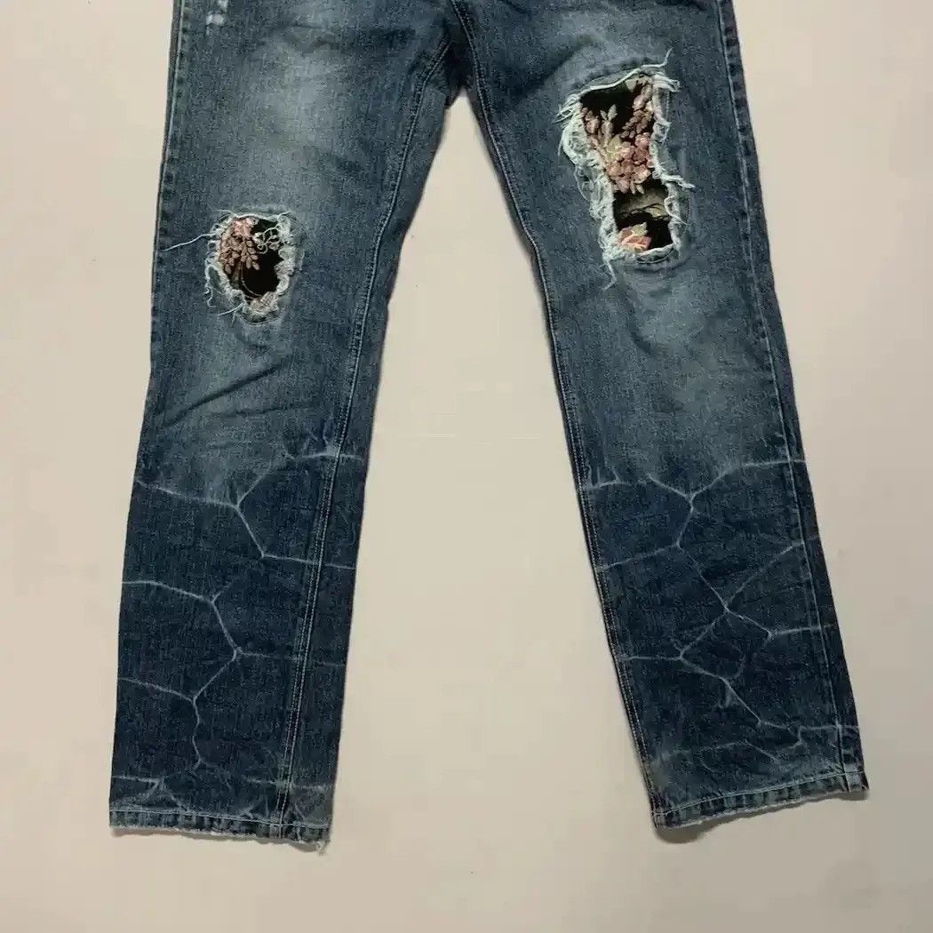 Kaihara Denim Vintage Gumu Patch Work Style Denim Pants W32 L33 Size US 32 / EU 48 - 4 Thumbnail