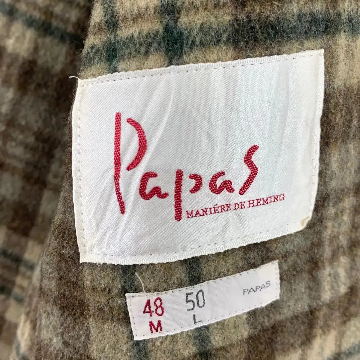 Vintage Vtg PAPAS MANIERE De HEMING Nova Checks Jacket Parka Size XL / US 12-14 / IT 48-50 - 10 Thumbnail