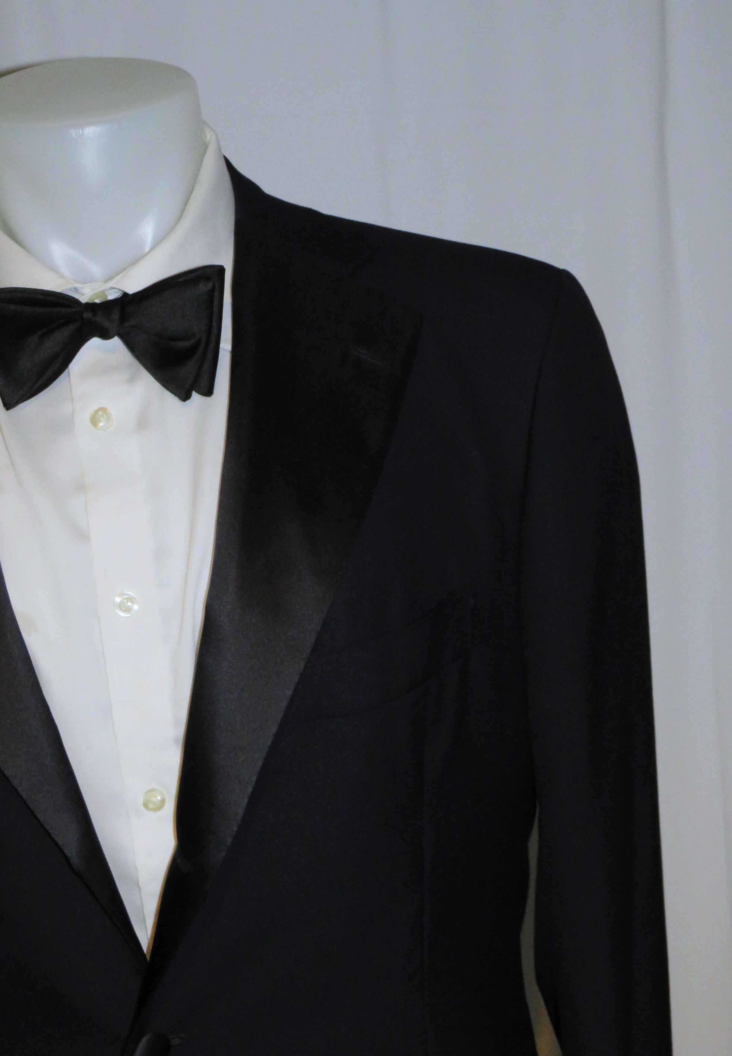 Cesare Attolini Cashmere Blend Navy Barethea Three Roll Two Tuxedo 44R Size 44R - 5 Thumbnail