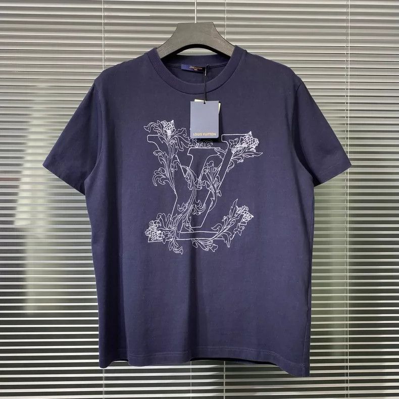 Louis Vuitton Floral Logo Short Sleeve T-Shirt- DMC