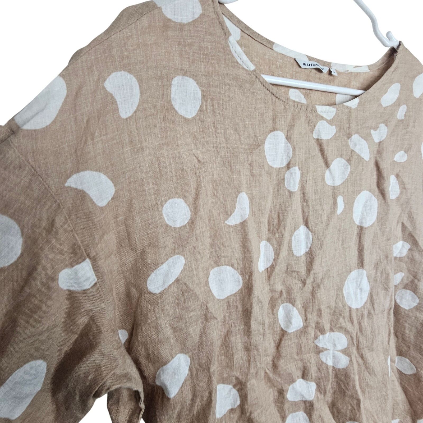 Marimekko Marimekko Womens Abstract Polka Dot Linen Tunic Size M Boho Size M / US 6-8 / IT 42-44 - 5 Thumbnail