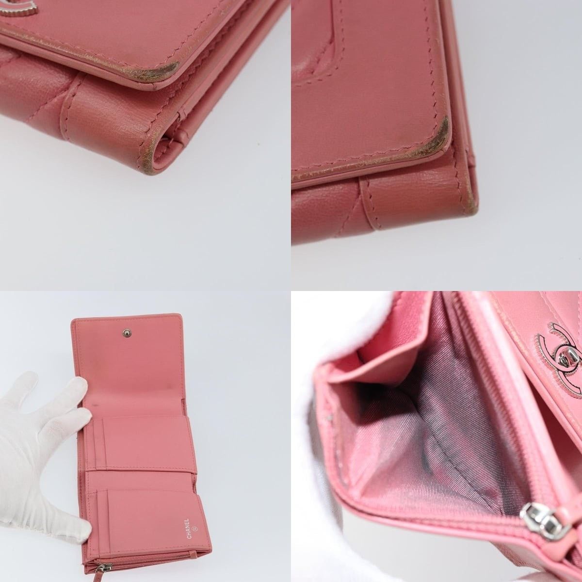 Chanel Chanel V Stitch Coco Mark Trifold Wallet Size ONE SIZE - 4 Thumbnail