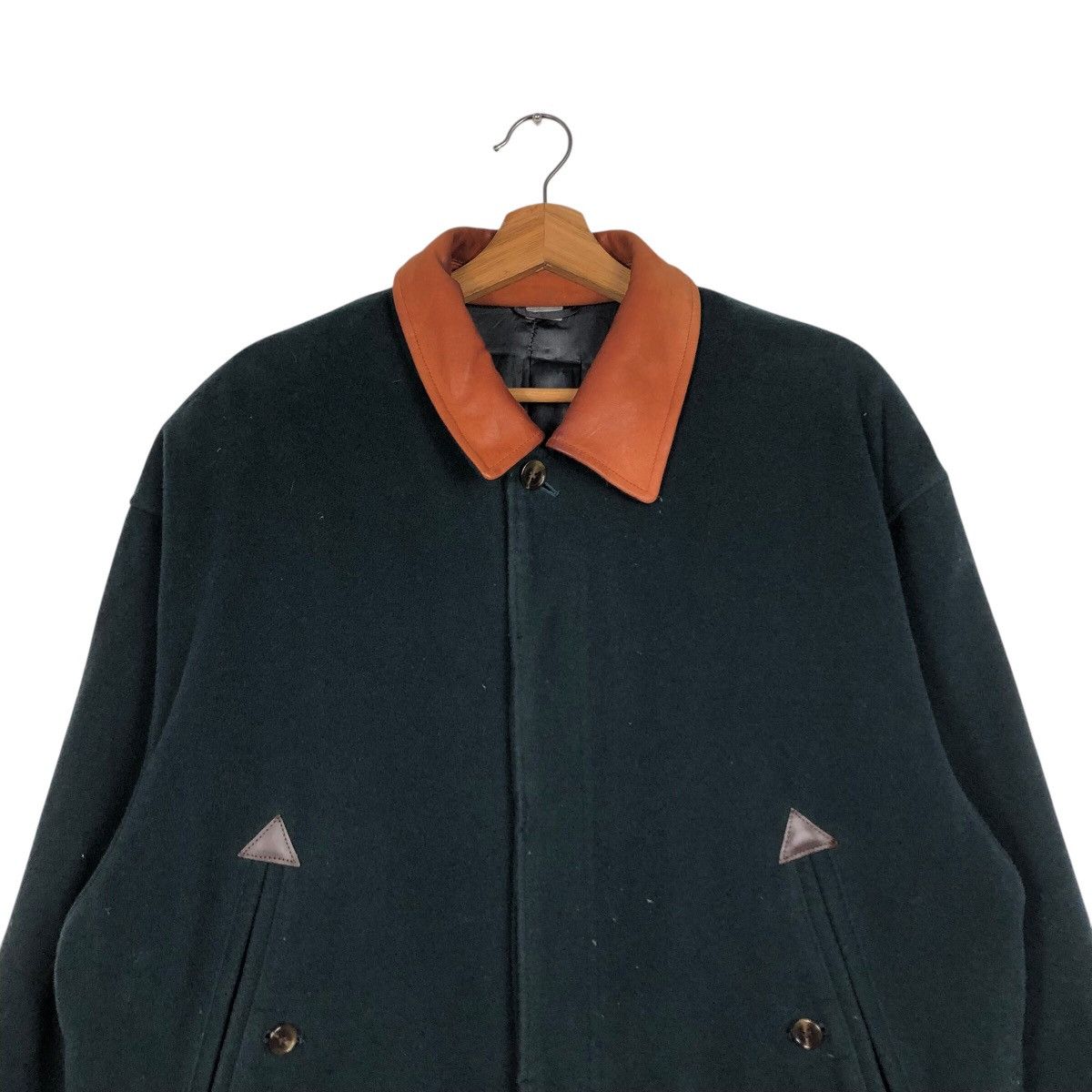 Issey Miyake 📌Vintage Chore Jacket Intermezzo Japan Leather Collar Size US L / EU 52-54 / 3 - 4 Thumbnail
