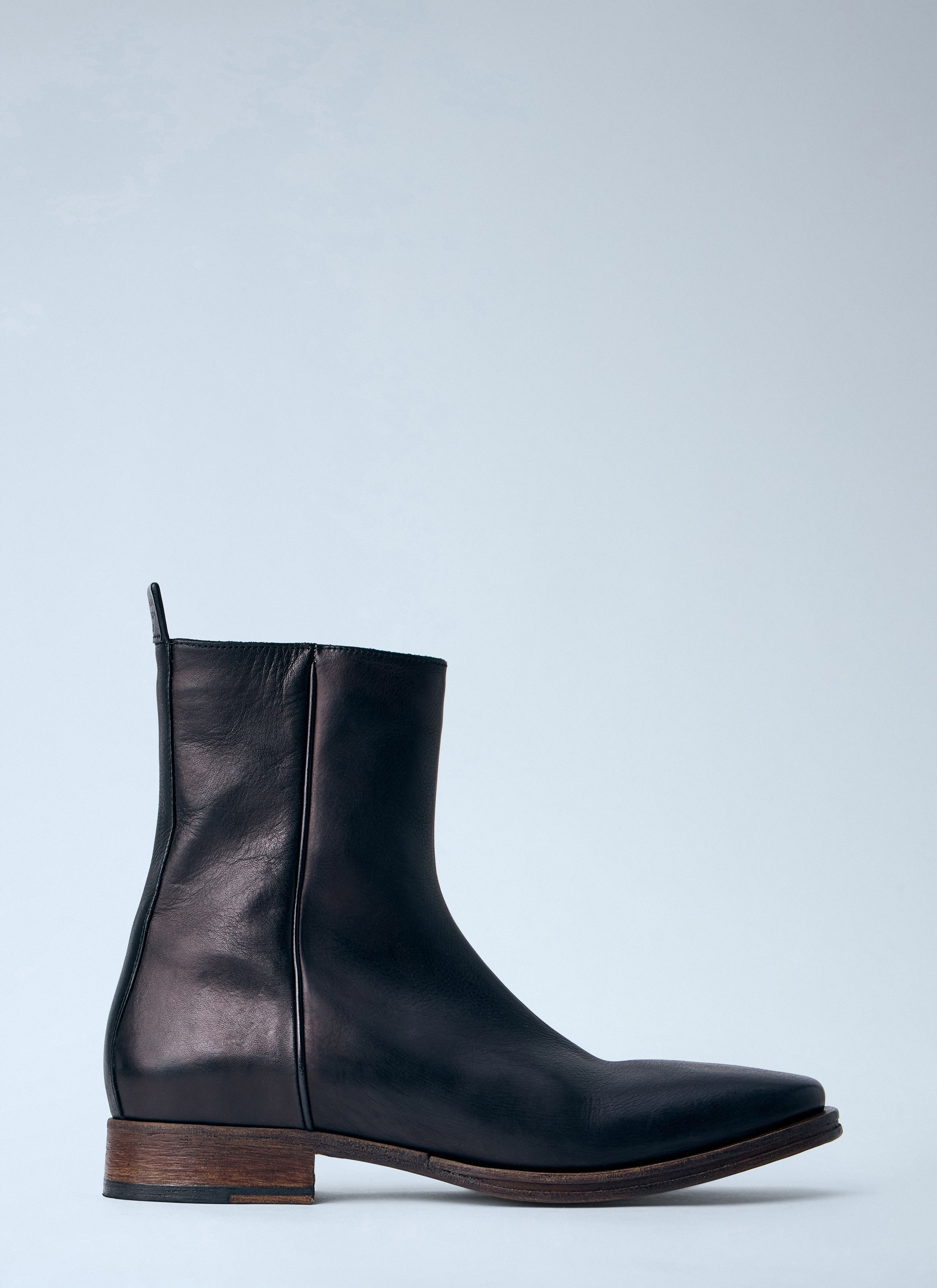 Acne Studios Leather Ankle Boots Size US 12 / EU 45 - 1 Thumbnail