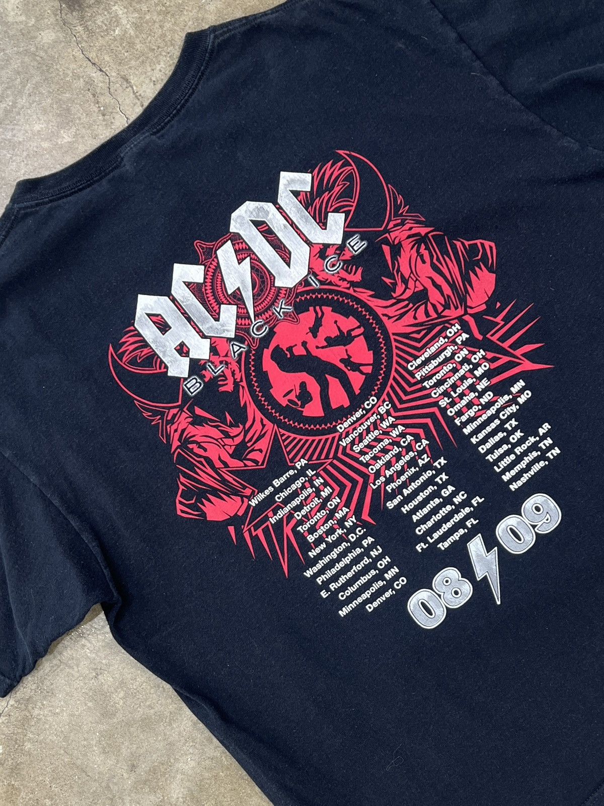 Band Tees × Vintage Vintage 2008 ACDC Black Ice America Tour Tee Sz. XL Size US XL / EU 56 / 4 - 4 Thumbnail
