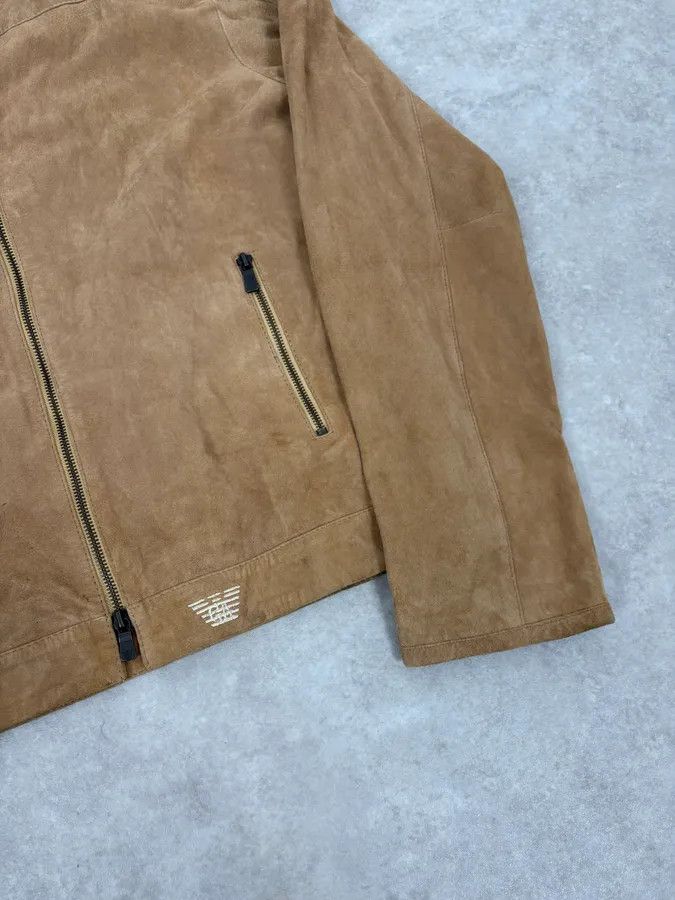 Emporio Armani SS2004 Emporio Armani Beige Suede Leather Jacket Size US M / EU 48-50 / 2 - 6 Thumbnail
