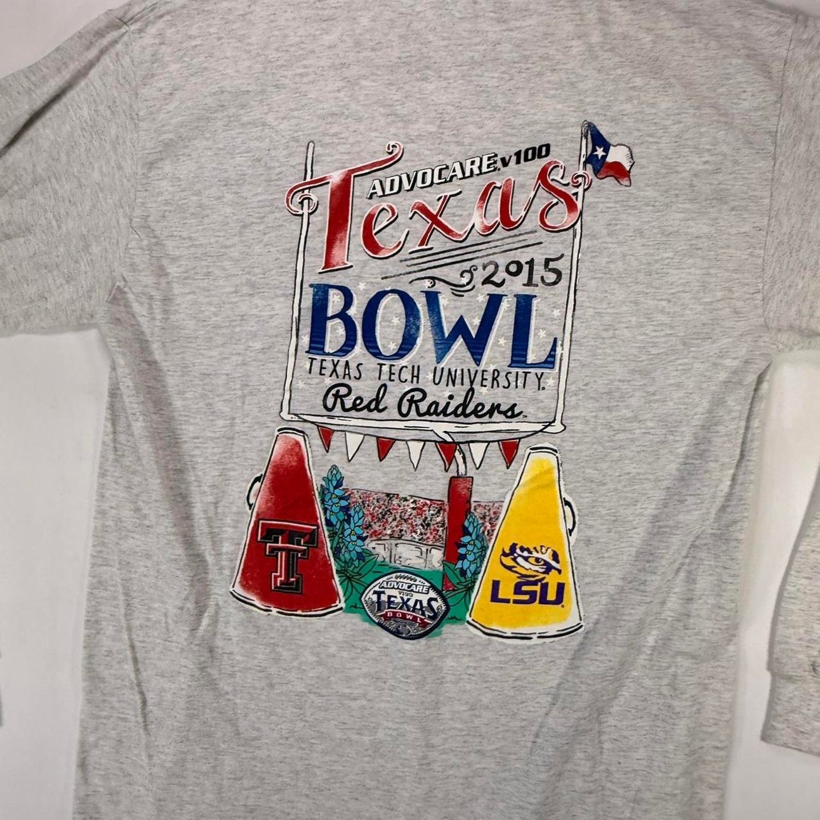 Gildan Texas Bowl 2015 long sleeve shirt football w/ Cool Graphic Size US M / EU 48-50 / 2 - 2 Thumbnail