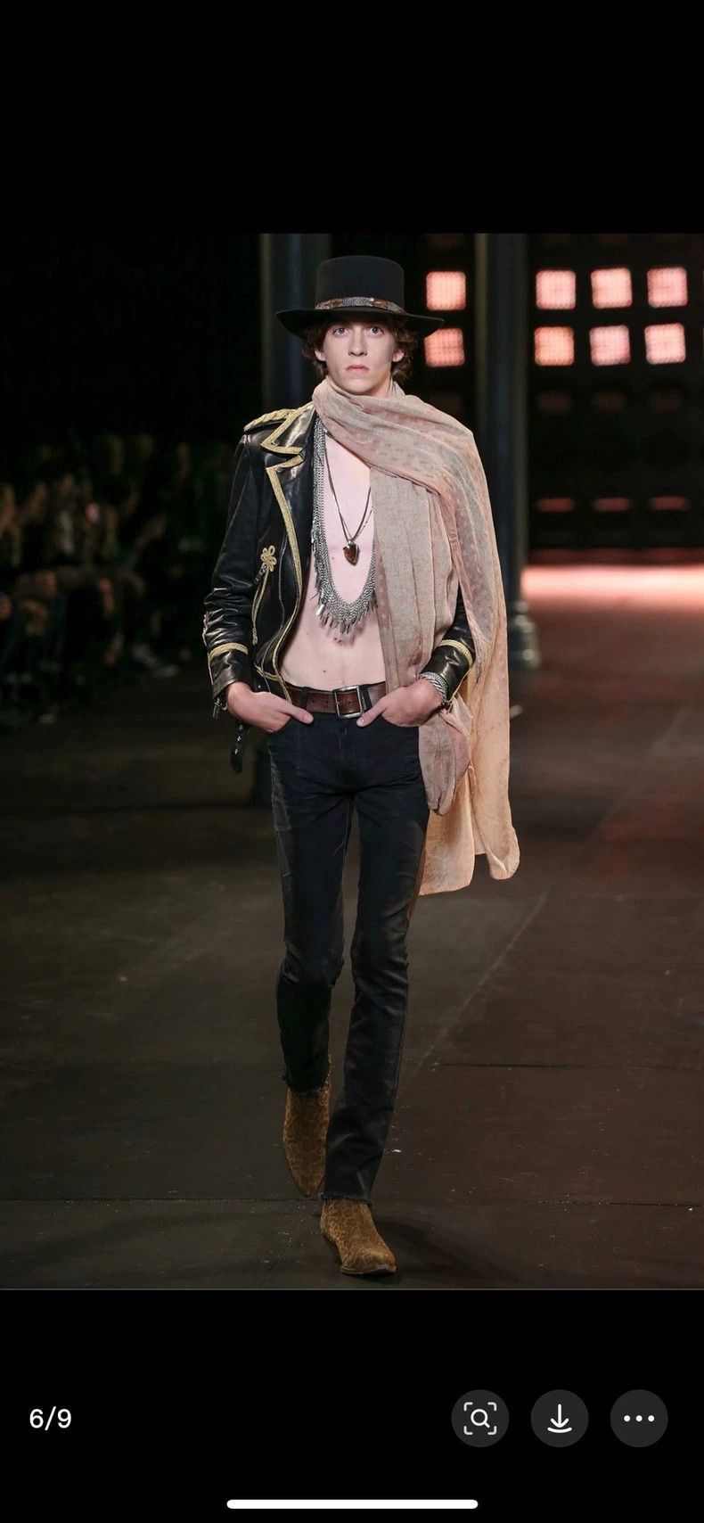 Saint Laurent Paris Saint Laurent Paris 15ss gold wire palace buffalo leather j Size US S / EU 44-46 / 1 - 5 Thumbnail