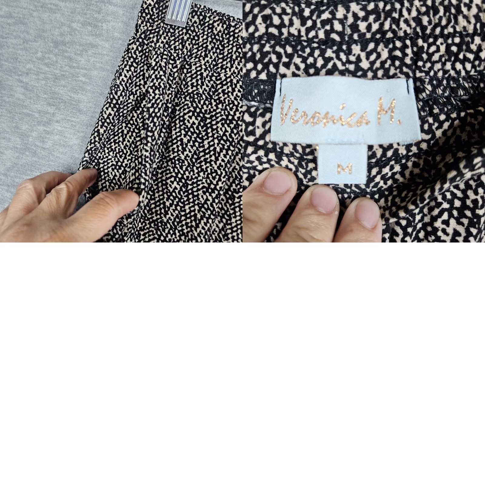 Vintage Veronica M Women’s Black White Pattern Printed Pockets Elastic waist Jogger Sz M Size 32" / US 10 / IT 46 - 8 Thumbnail