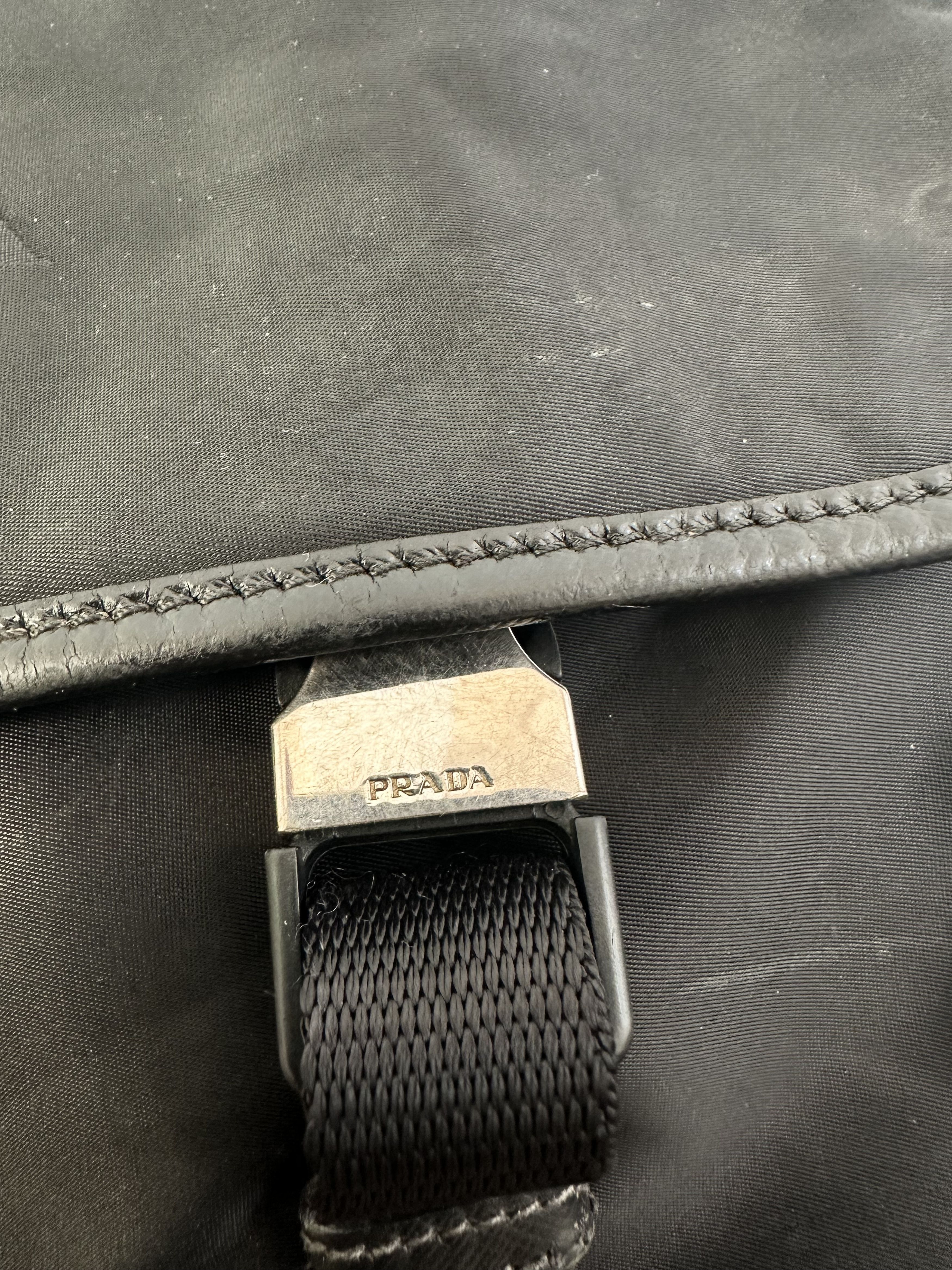 Prada Prada Black Nylon Flap Messenger Bag Size ONE SIZE - 5 Thumbnail
