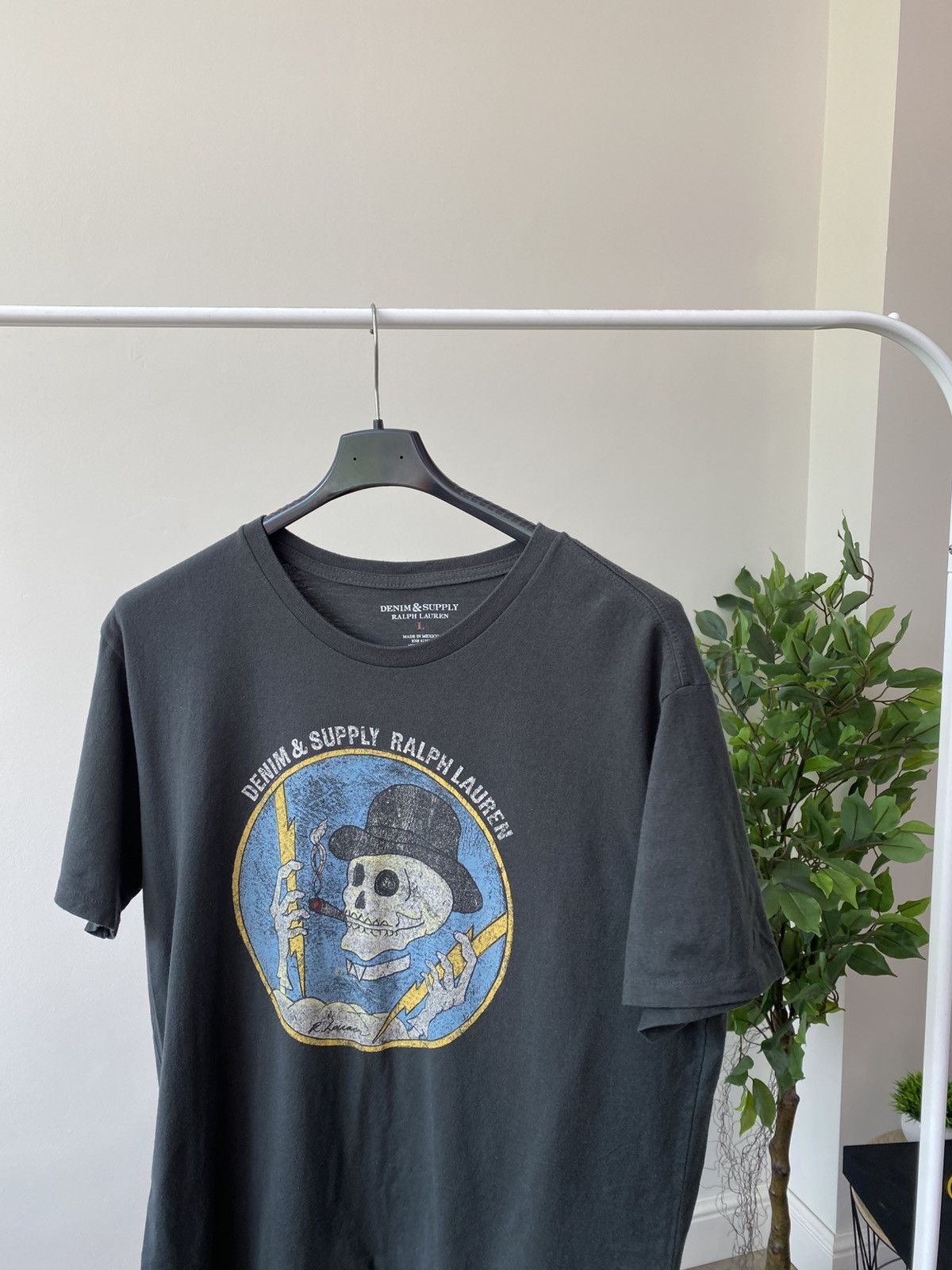 Denim & Supply Ralph Lauren × Polo Ralph Lauren × Vintage Vintage Ralph Lauren Polo Skull Military Denim Supply Tee Size US L / EU 52-54 / 3 - 5 Thumbnail