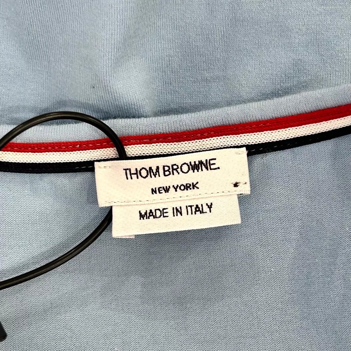 Thom Browne TB Men's LightBlue StripedPocket ShortSleeve Tee 3 Size US L / EU 52-54 / 3 - 3 Thumbnail