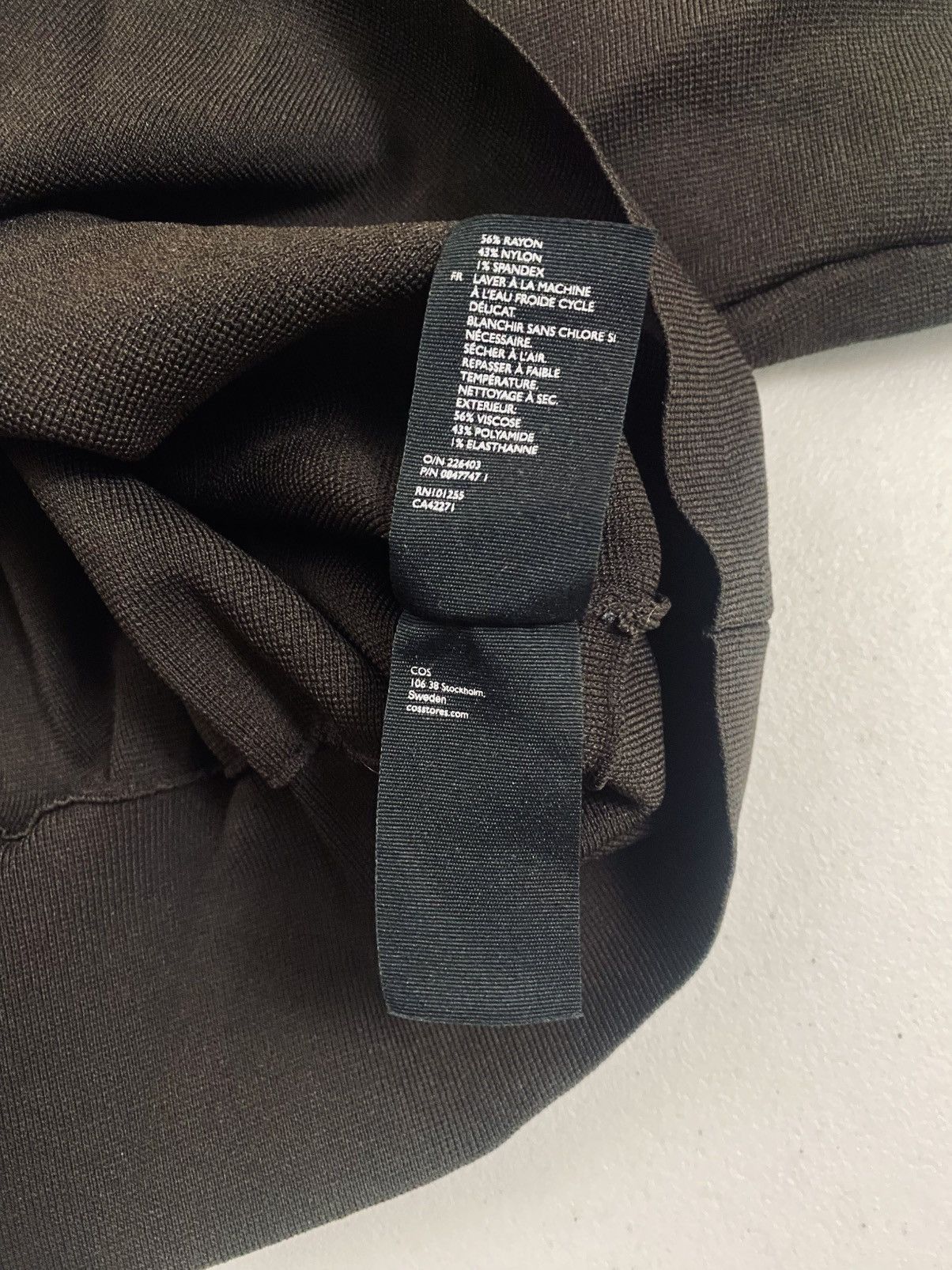 Cos COS Dark Brown Cropped Oversized Scrunched Back Cardigan L Size L / US 10 / IT 46 - 10 Thumbnail
